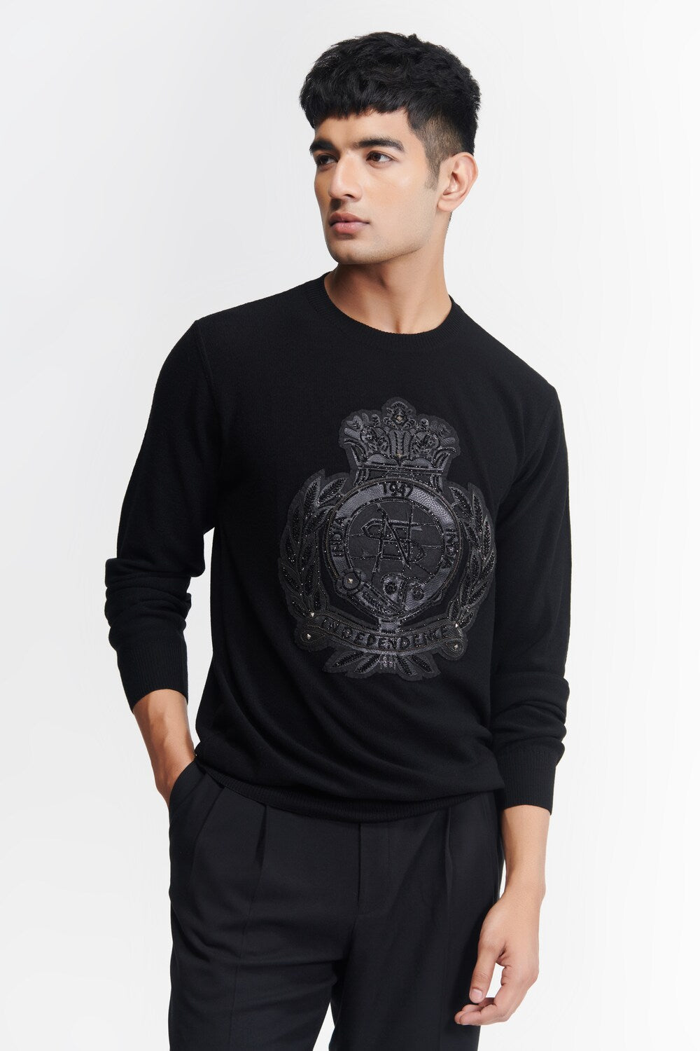 Black Crested Sweaters