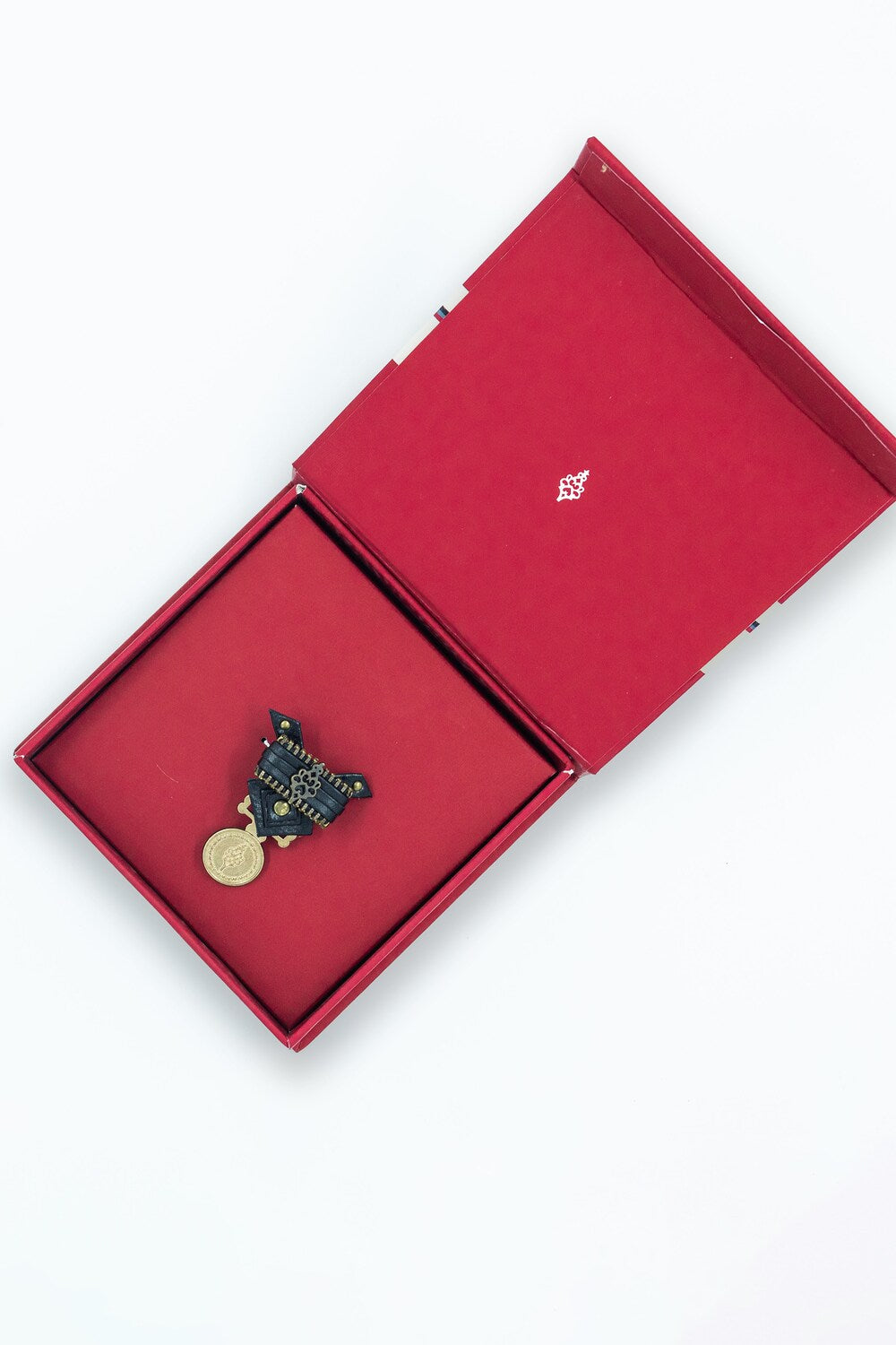 Metal Crest Brooch