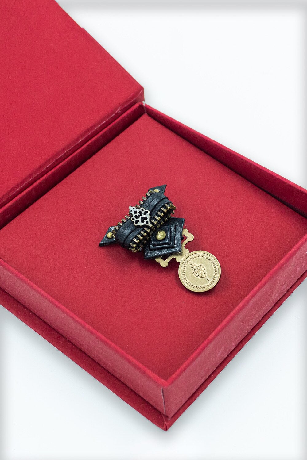 Metal Crest Brooch