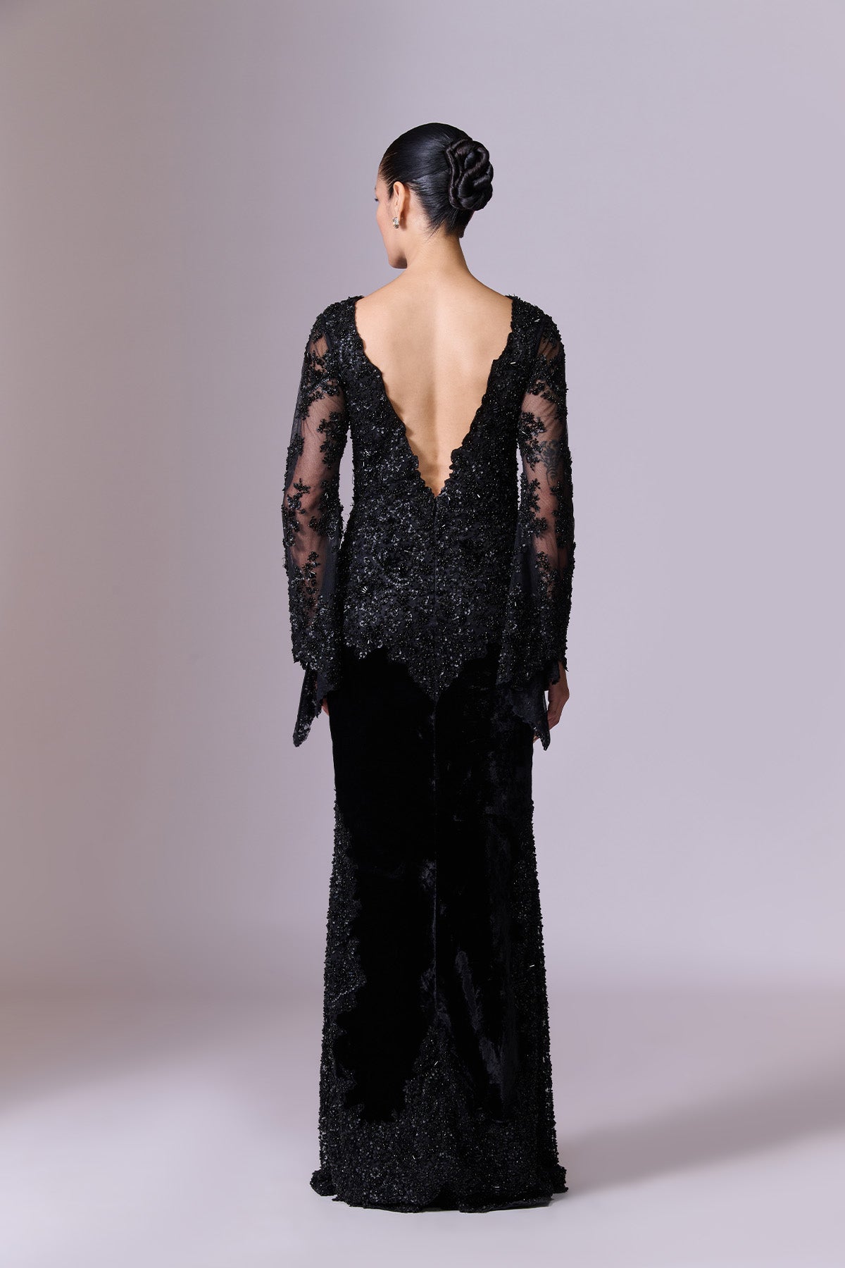 Black Embellished Gown