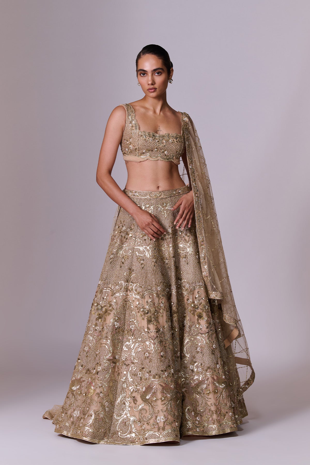 Gold Lehenga Set