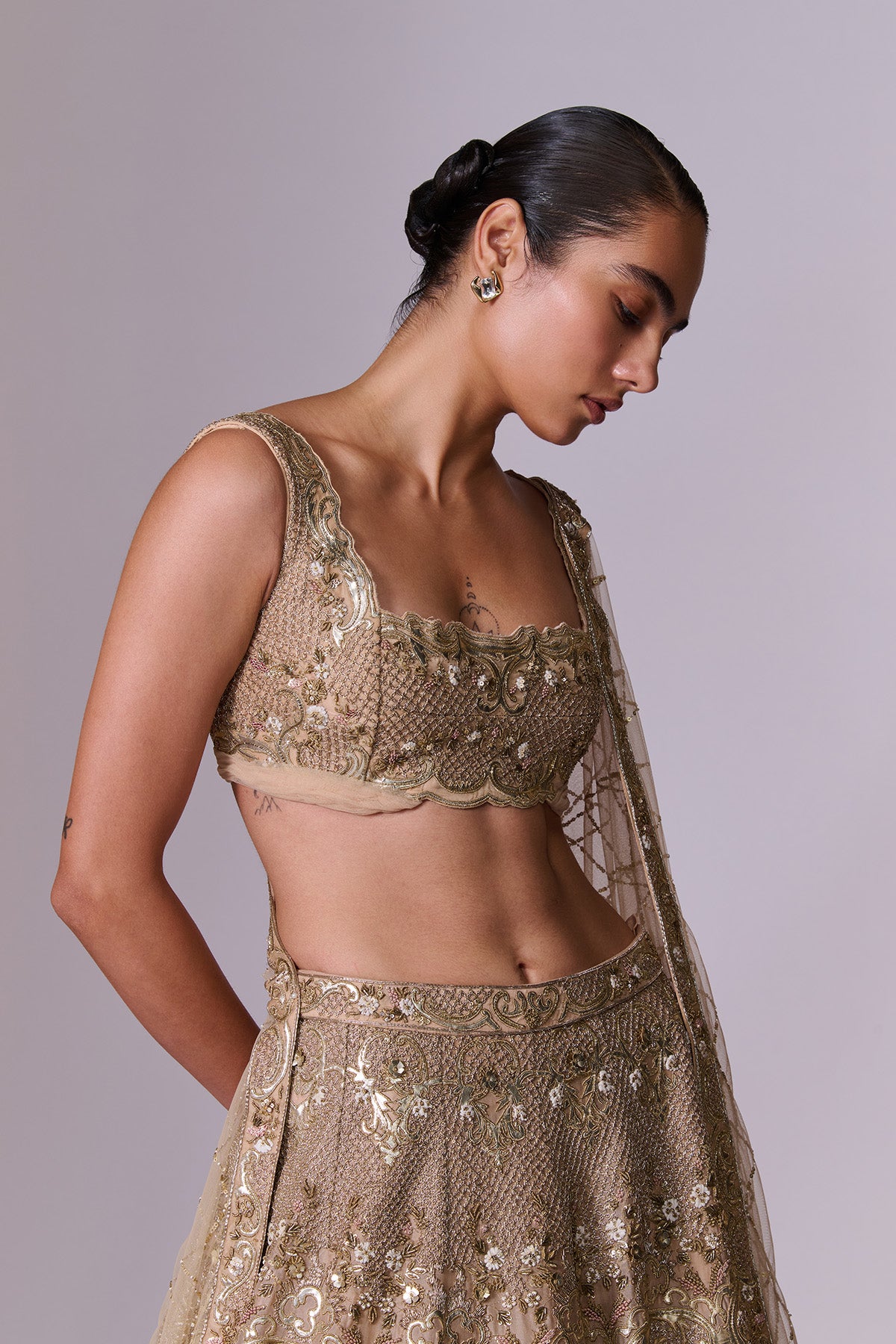 Gold Lehenga Set