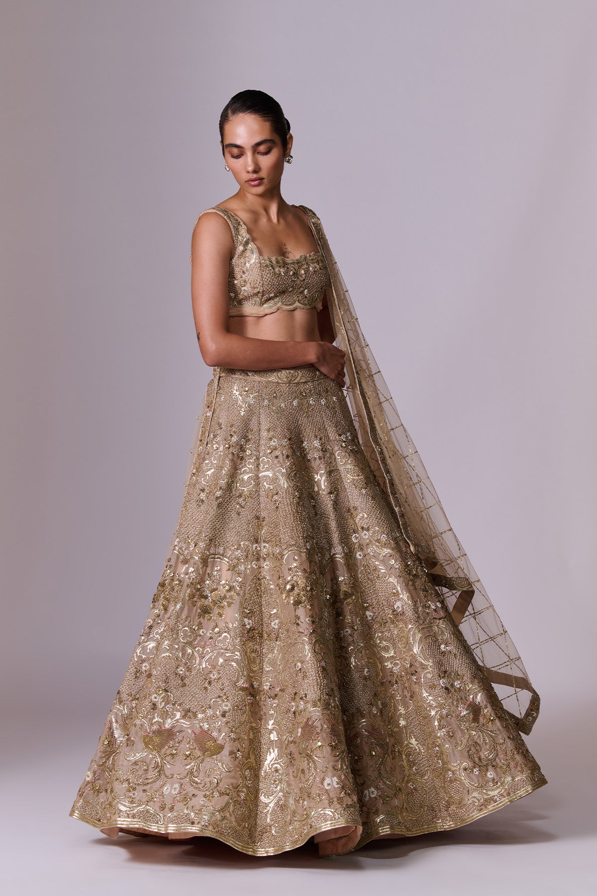Gold Lehenga Set