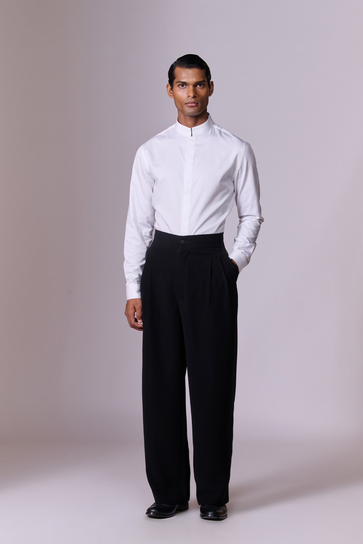 Espresso Velvet Bandhgala Set