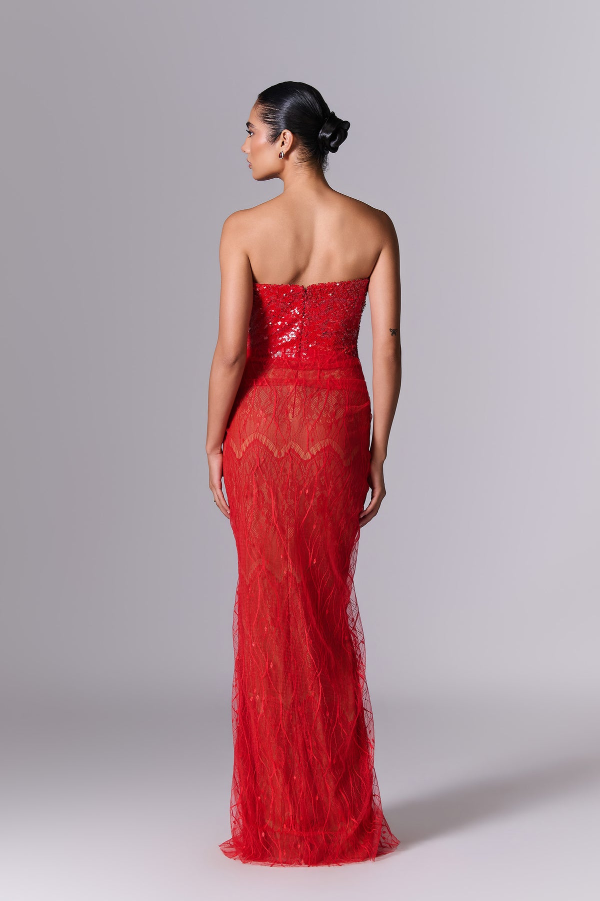 Inferno Embellished Column Gown