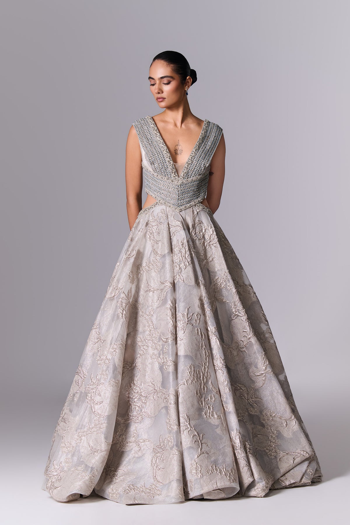 Crushed Ice Embellished Gown