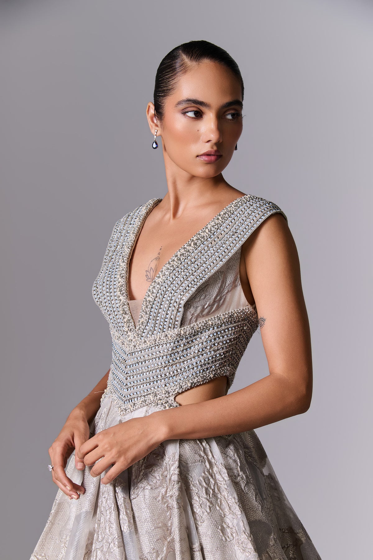 Crushed Ice Embellished Gown