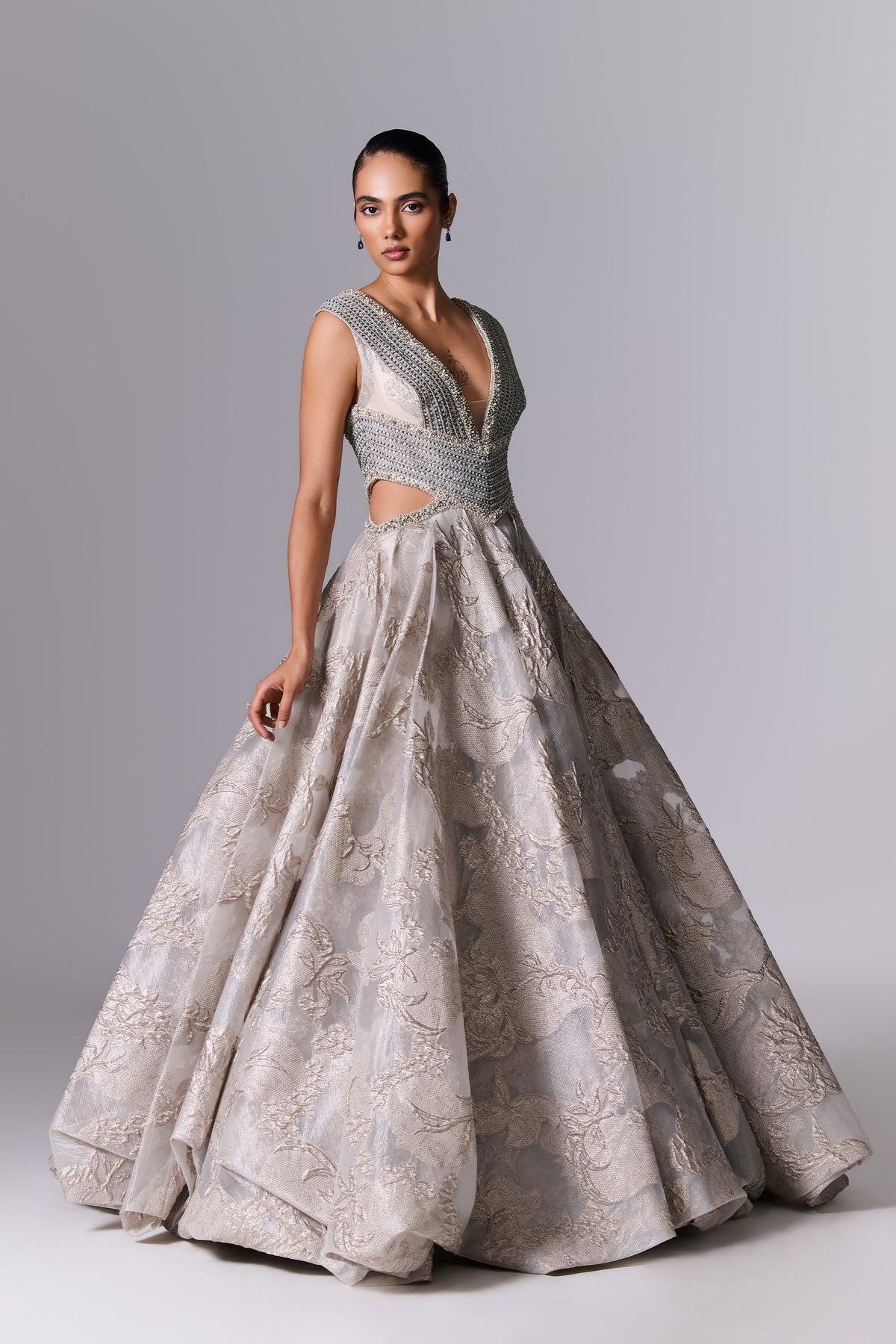 Crushed Ice Embellished Gown
