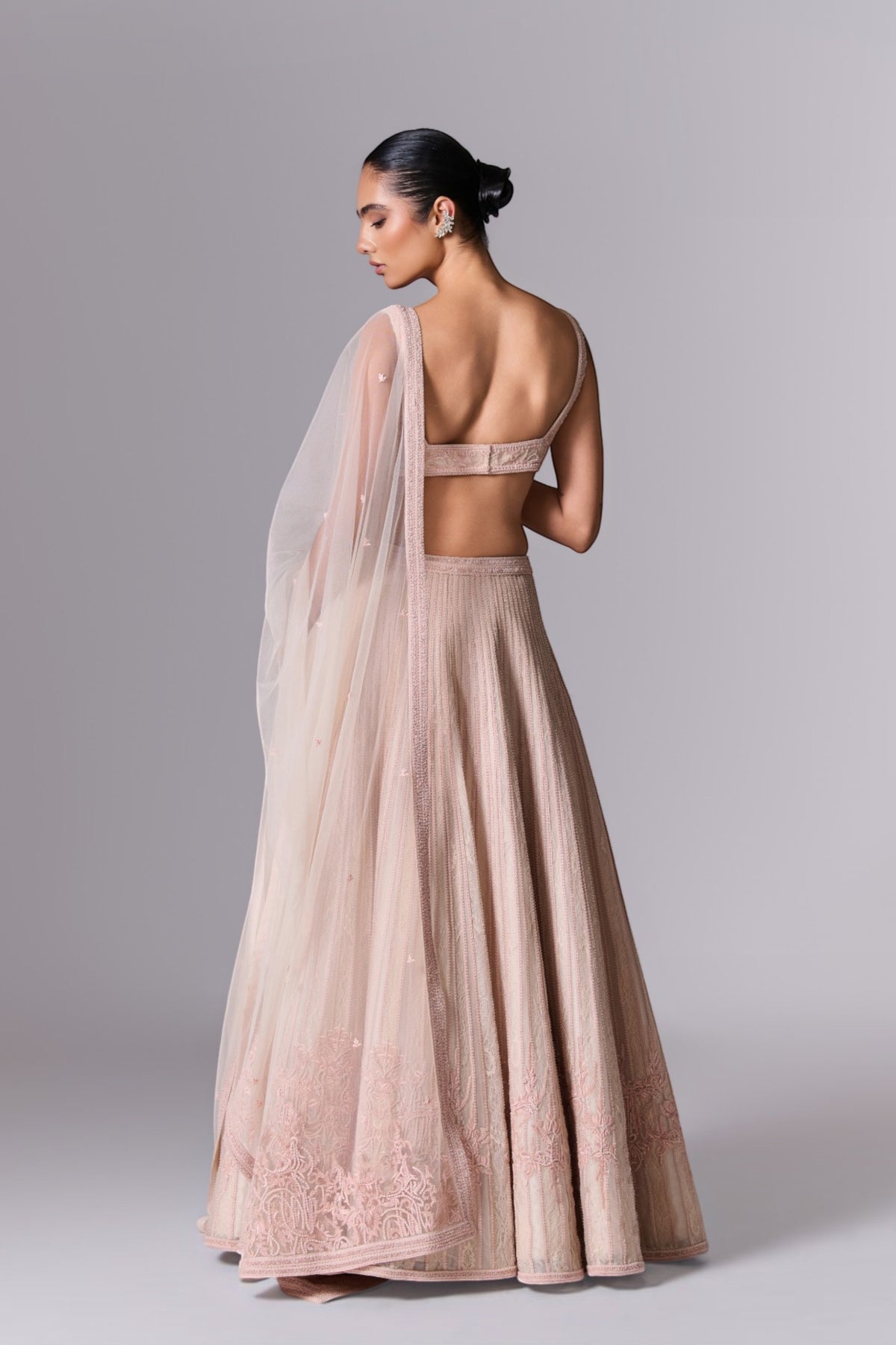 Snow Pink Embellished Lehenga Set