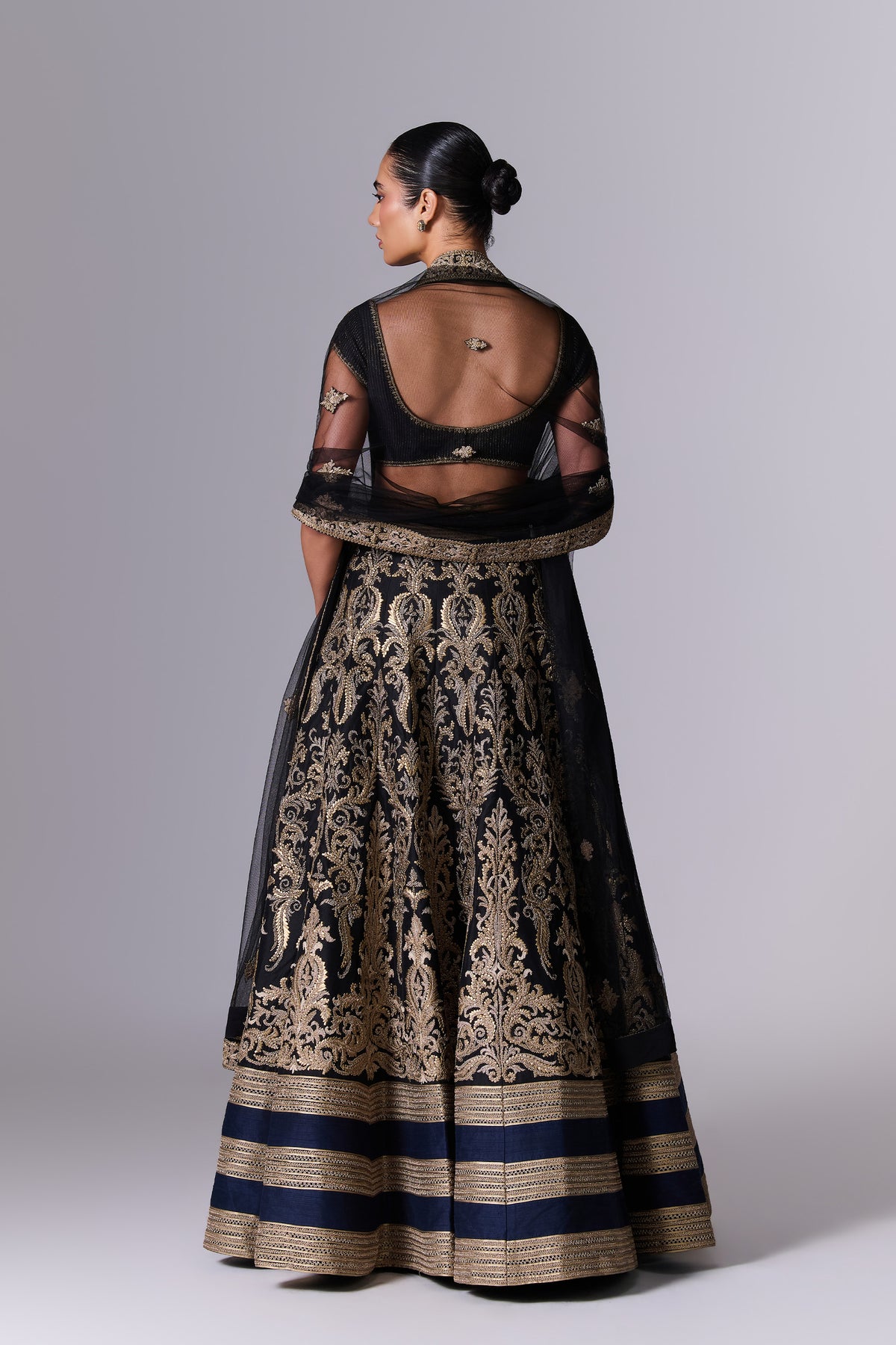 Obsidian Black Embellished Lehenga Set