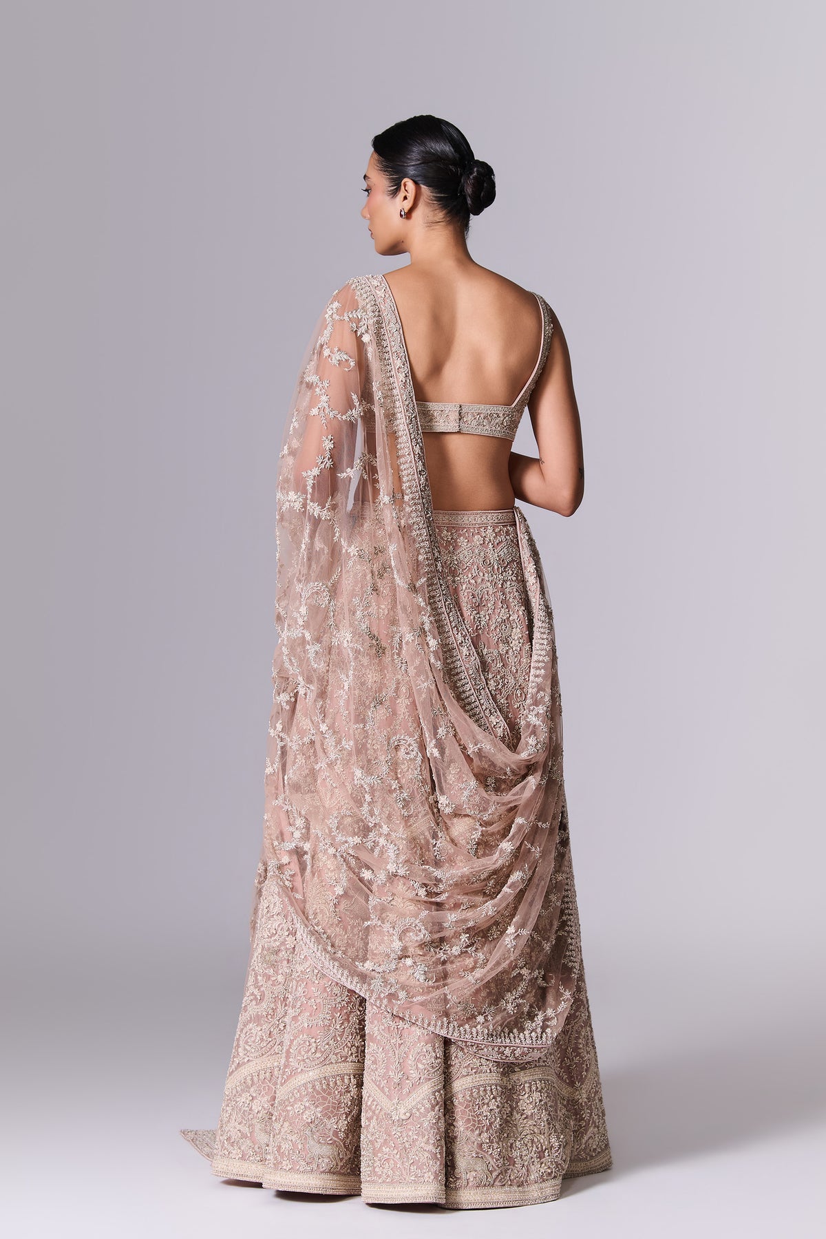 Dusty Blush Embellished Lehenga Set
