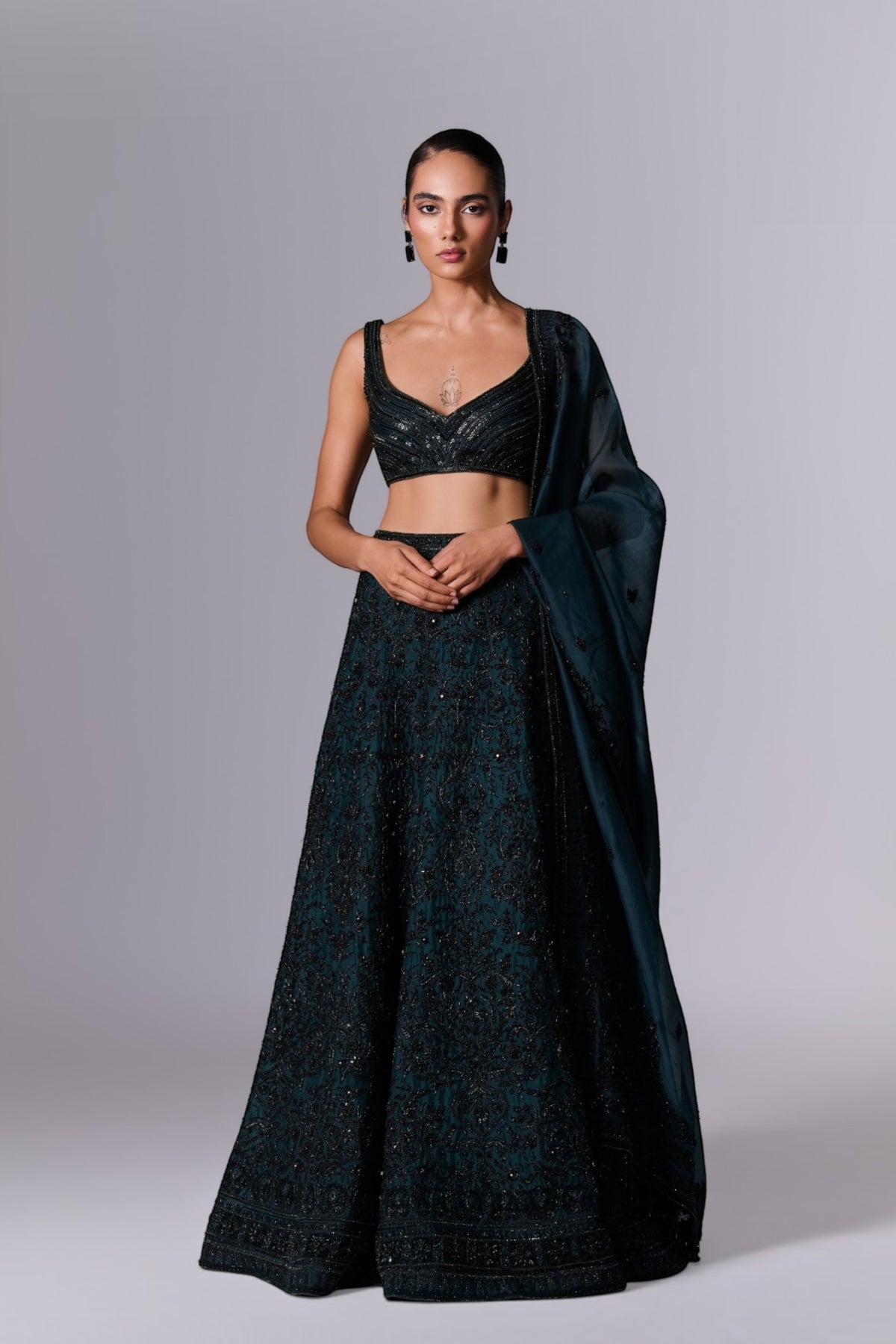 Emerald Embellished Lehenga Set