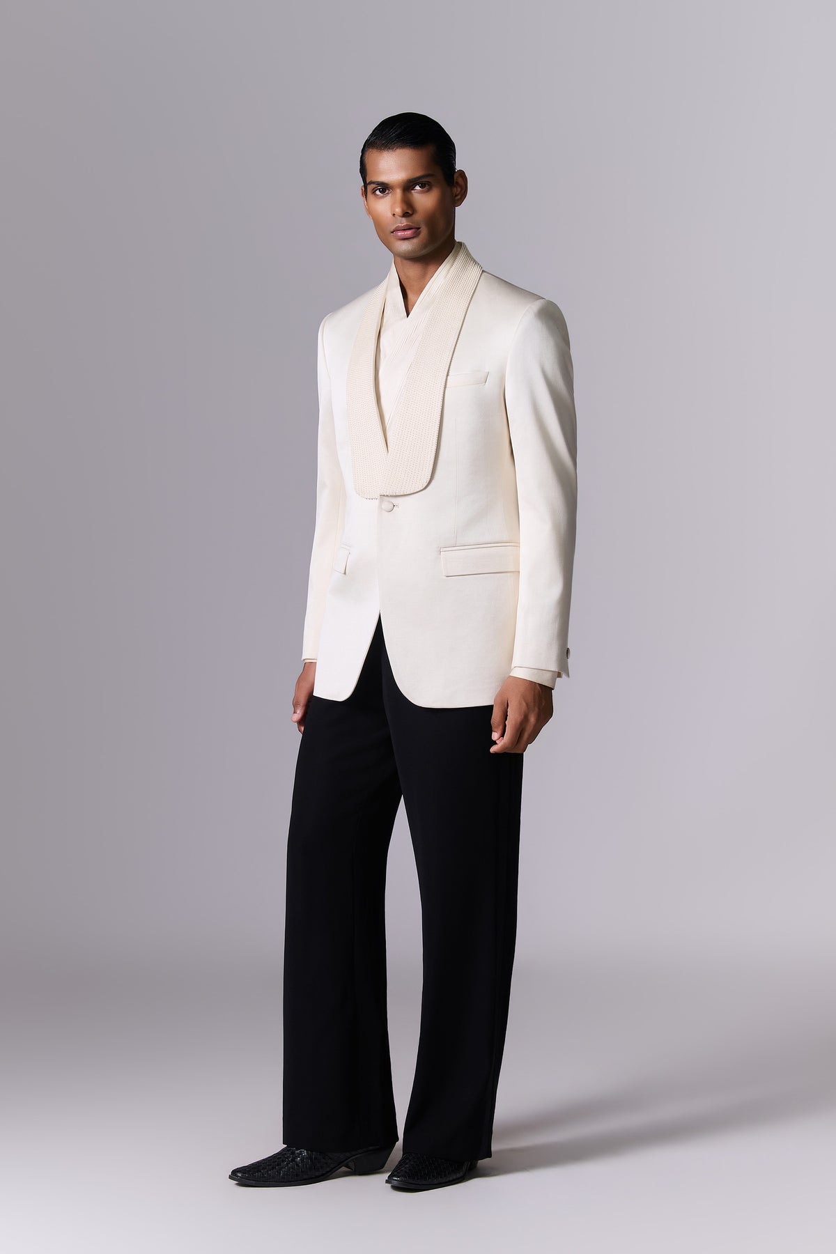 White Opal Tailored Tuxedo Set