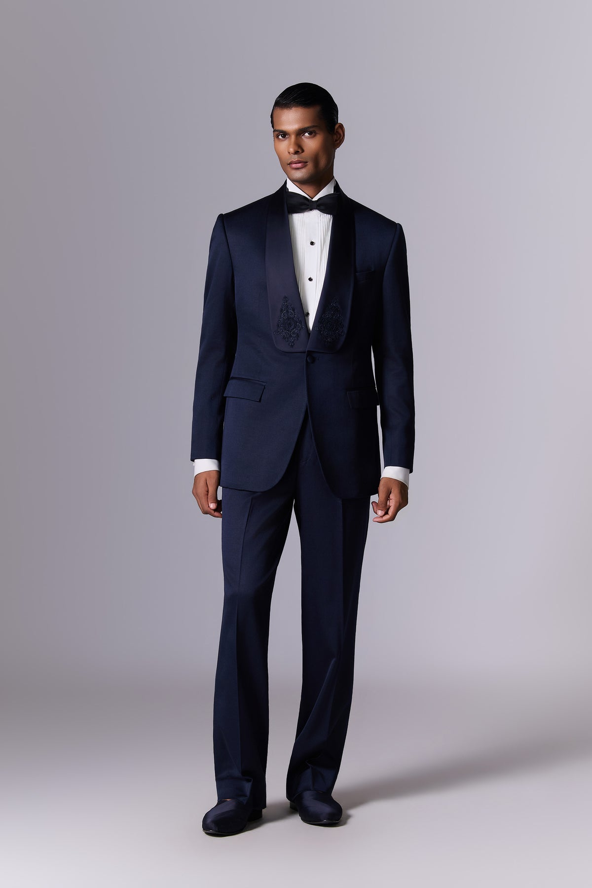 Celeste Navy Cocktail Tuxedo Set