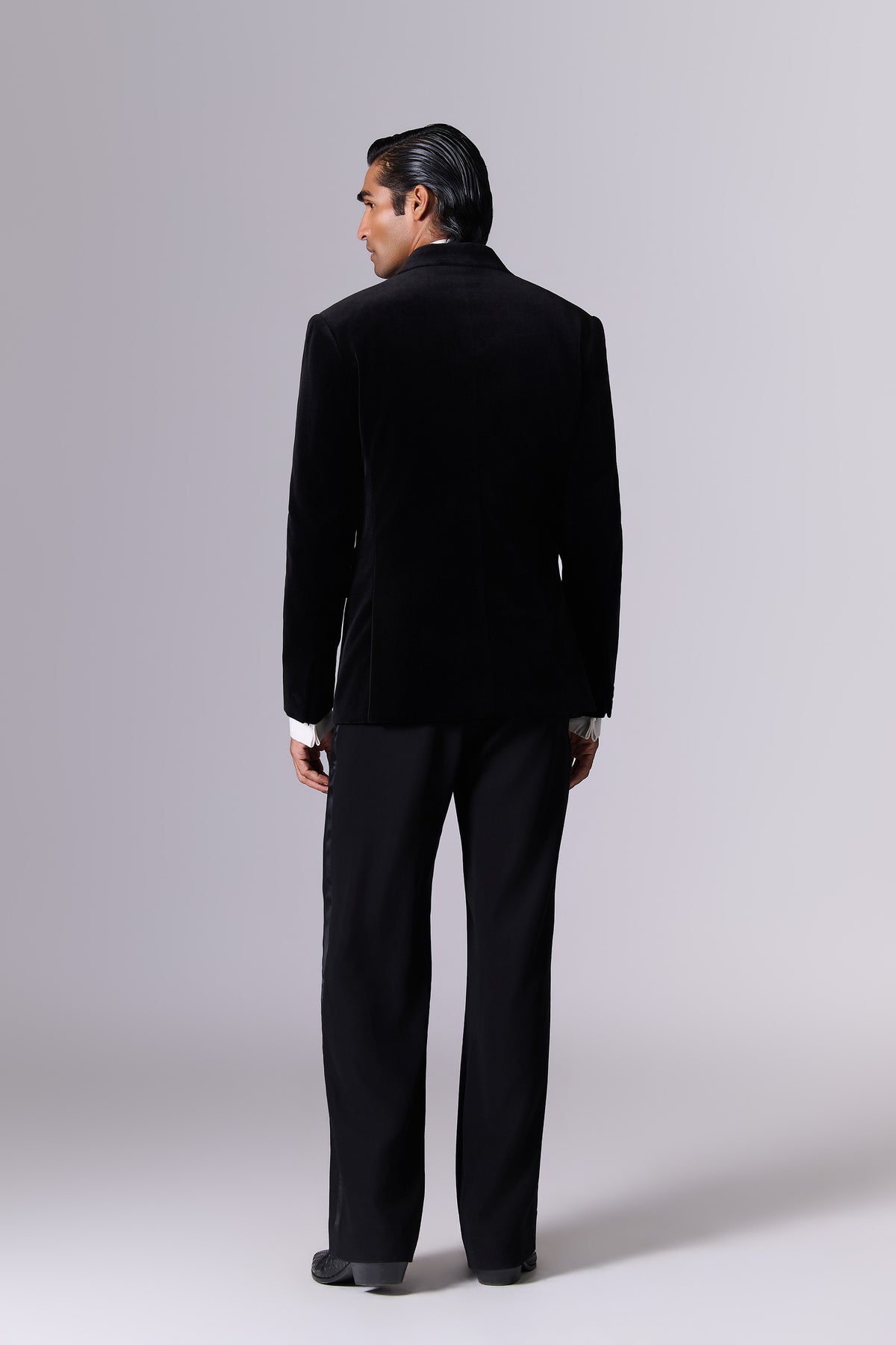 Black Velvet Tuxedo Set