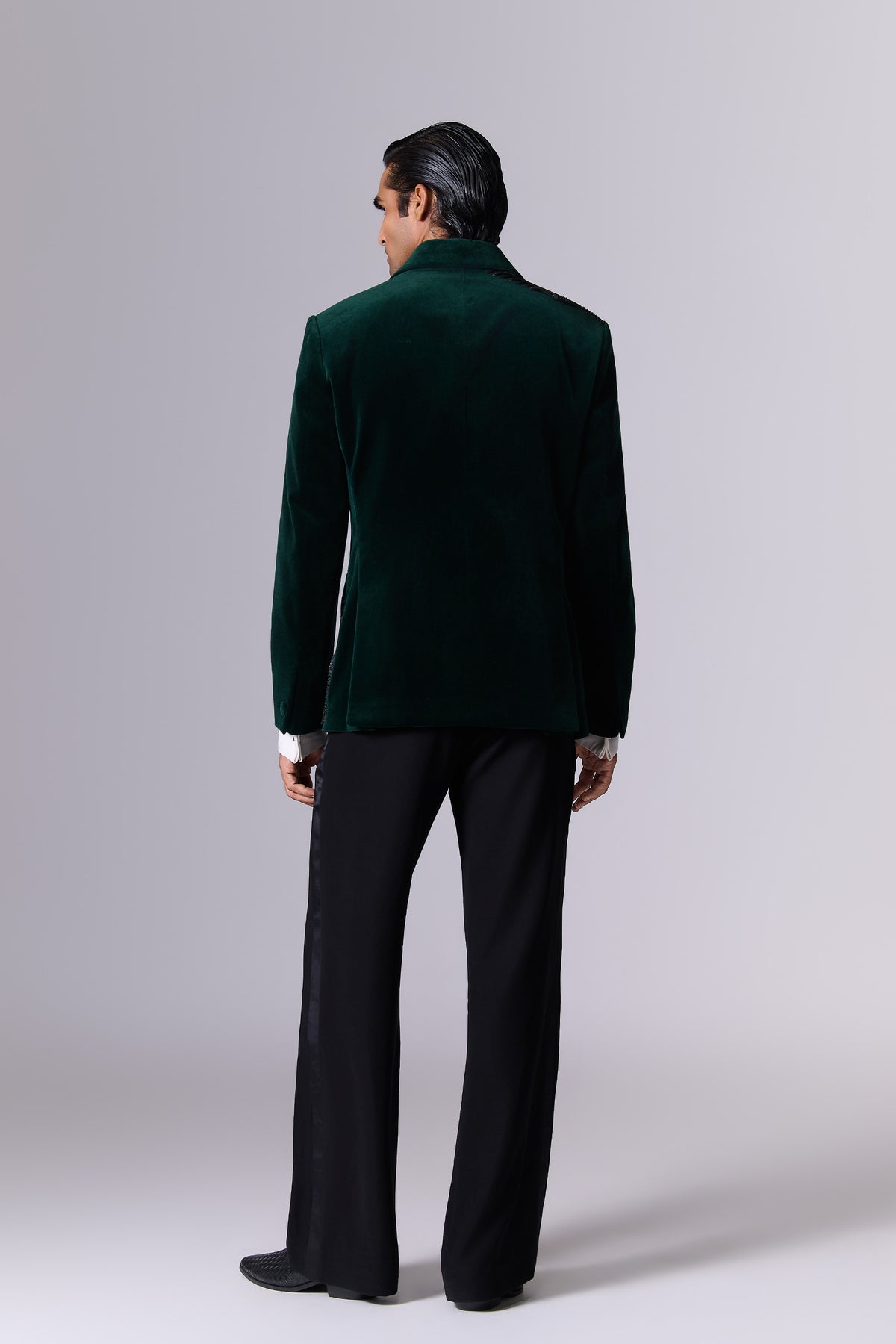 Emerald Velvet Tuxedo Set