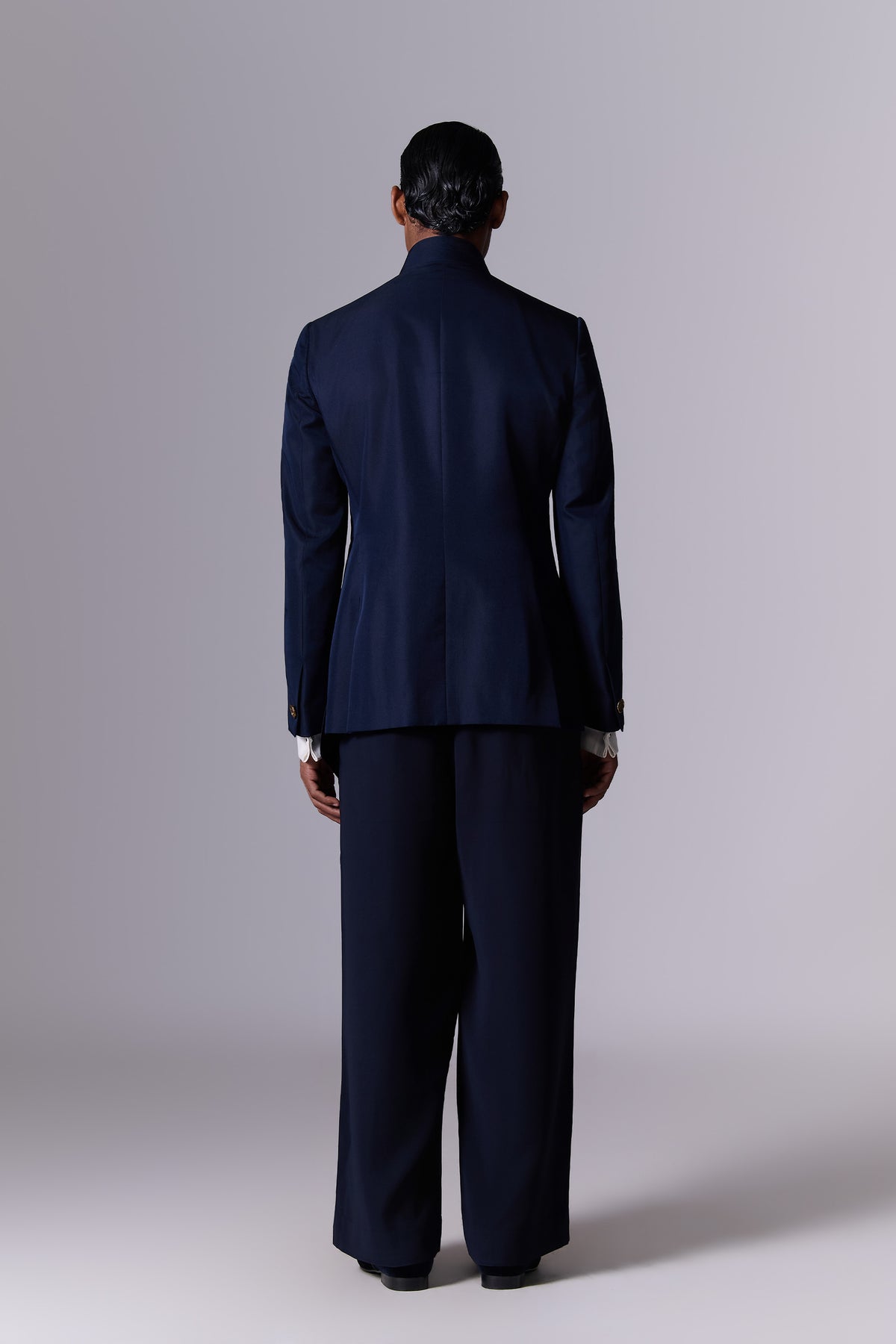 Blue Moon Silk Twill Bandhgala Set