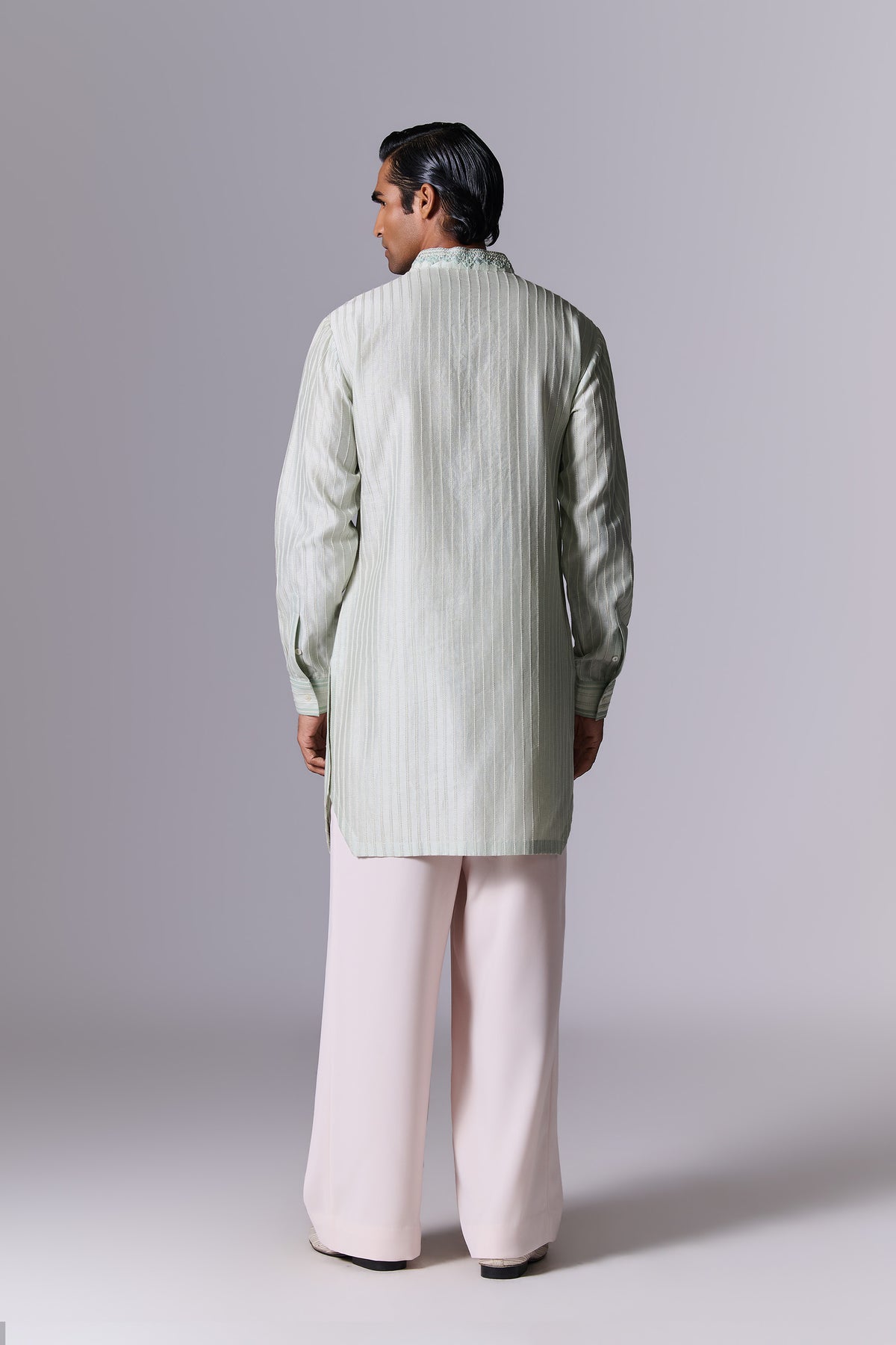 Macaroon Mint Chanderi Kurta Set