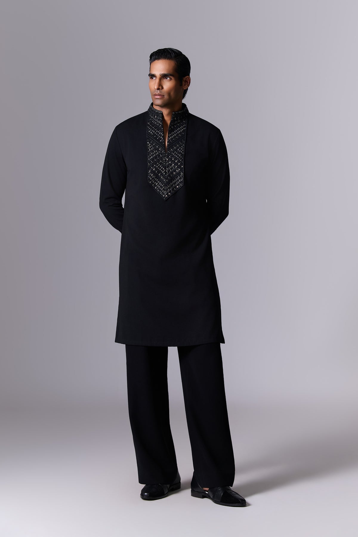 Obsidian Black Cocktail Kurta Set