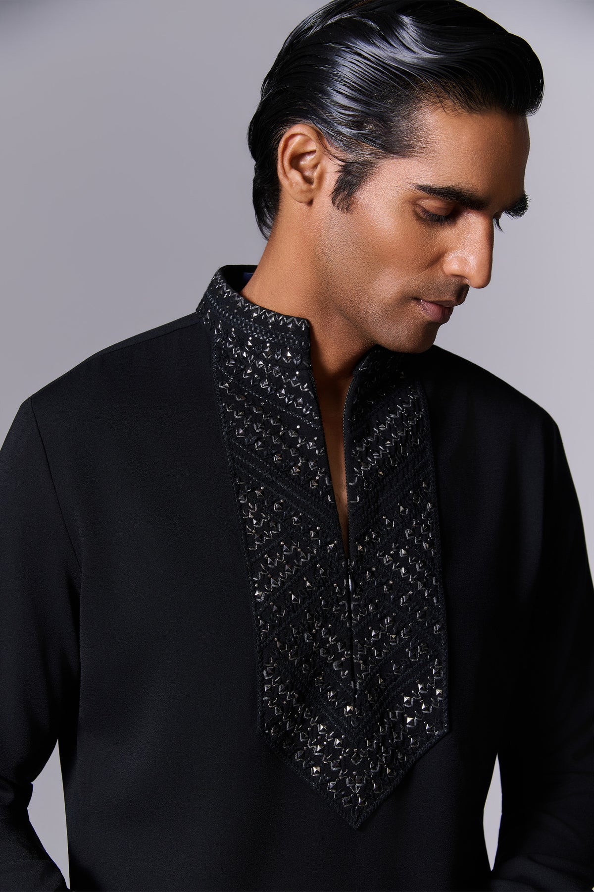 Obsidian Black Cocktail Kurta Set