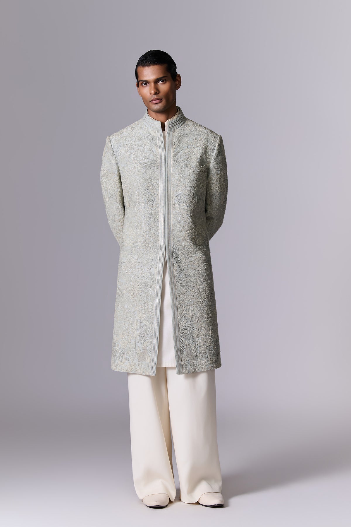 Aqua Marine Sherwani Set