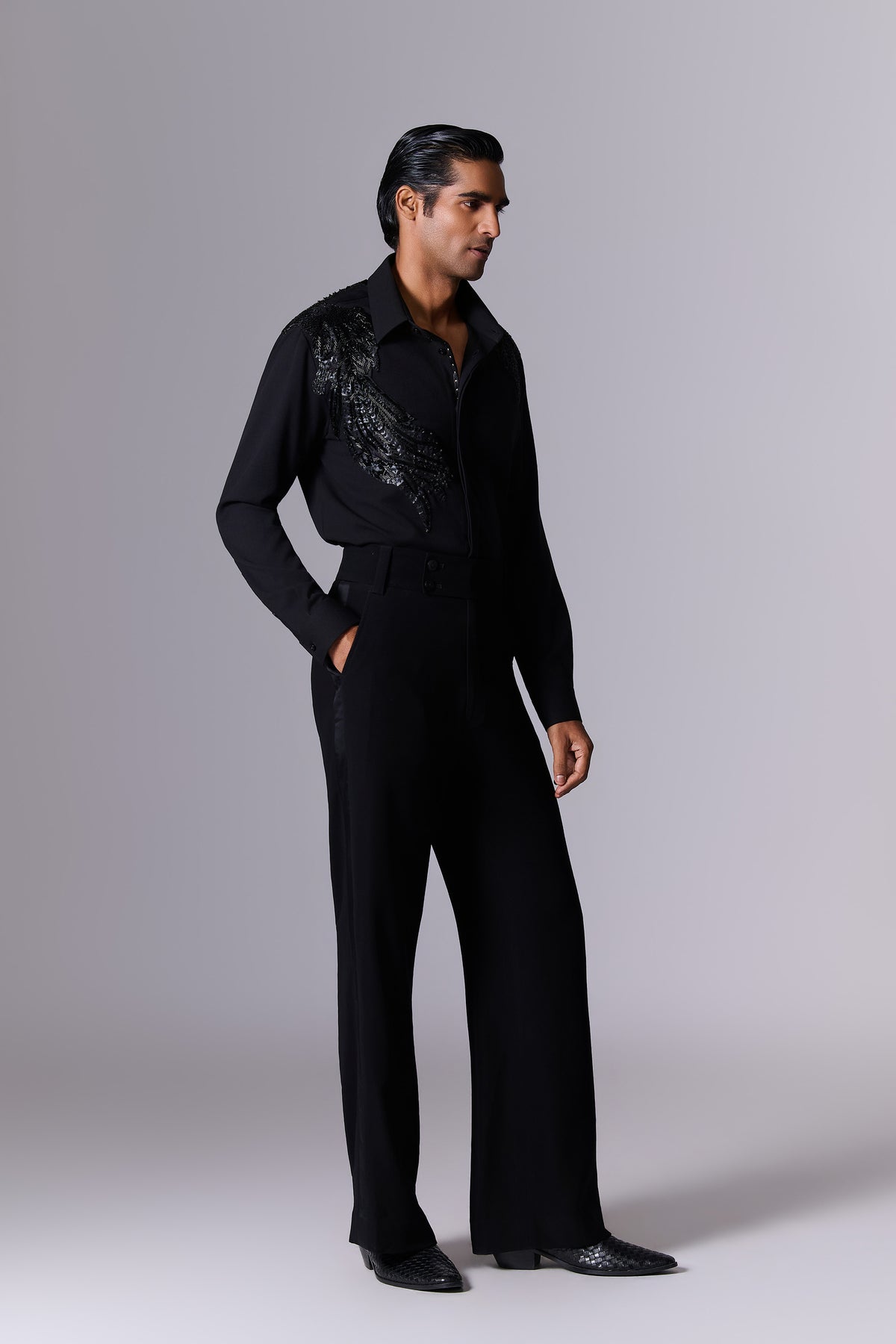 Obsidian Black Tailored Shirt