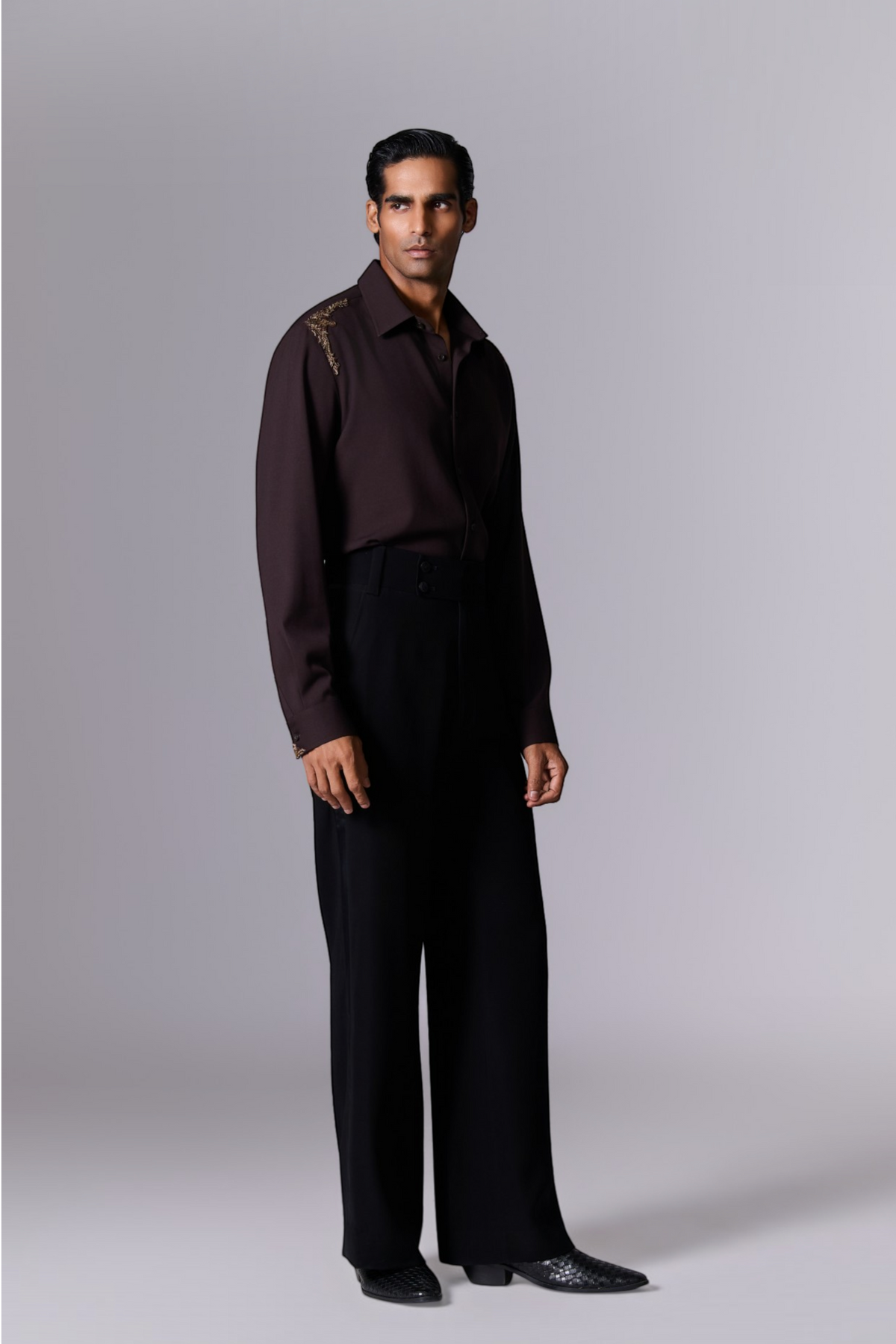 Choco Embroidered Shoulder Shirt
