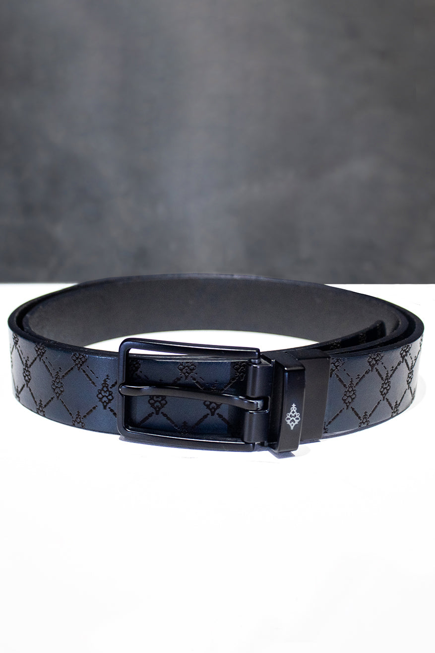 SNCC Navy Leather Belt