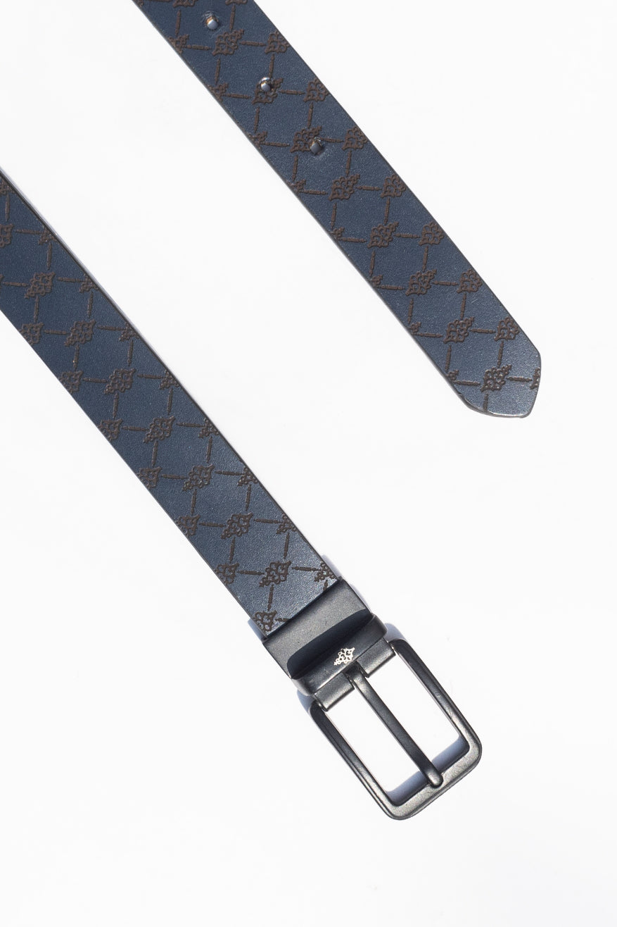 SNCC Navy Leather Belt