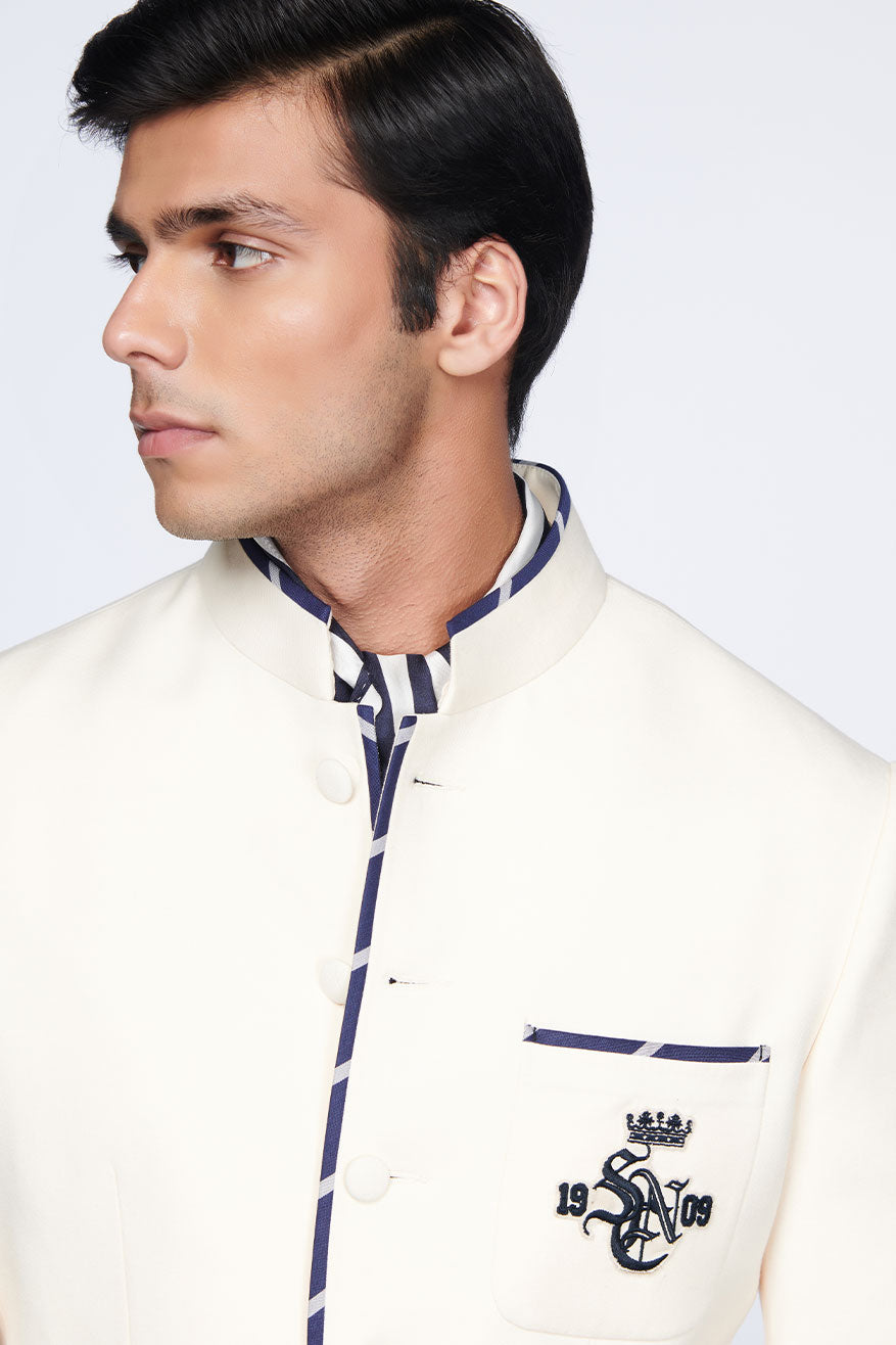 SNCC Off-White Bandhgala