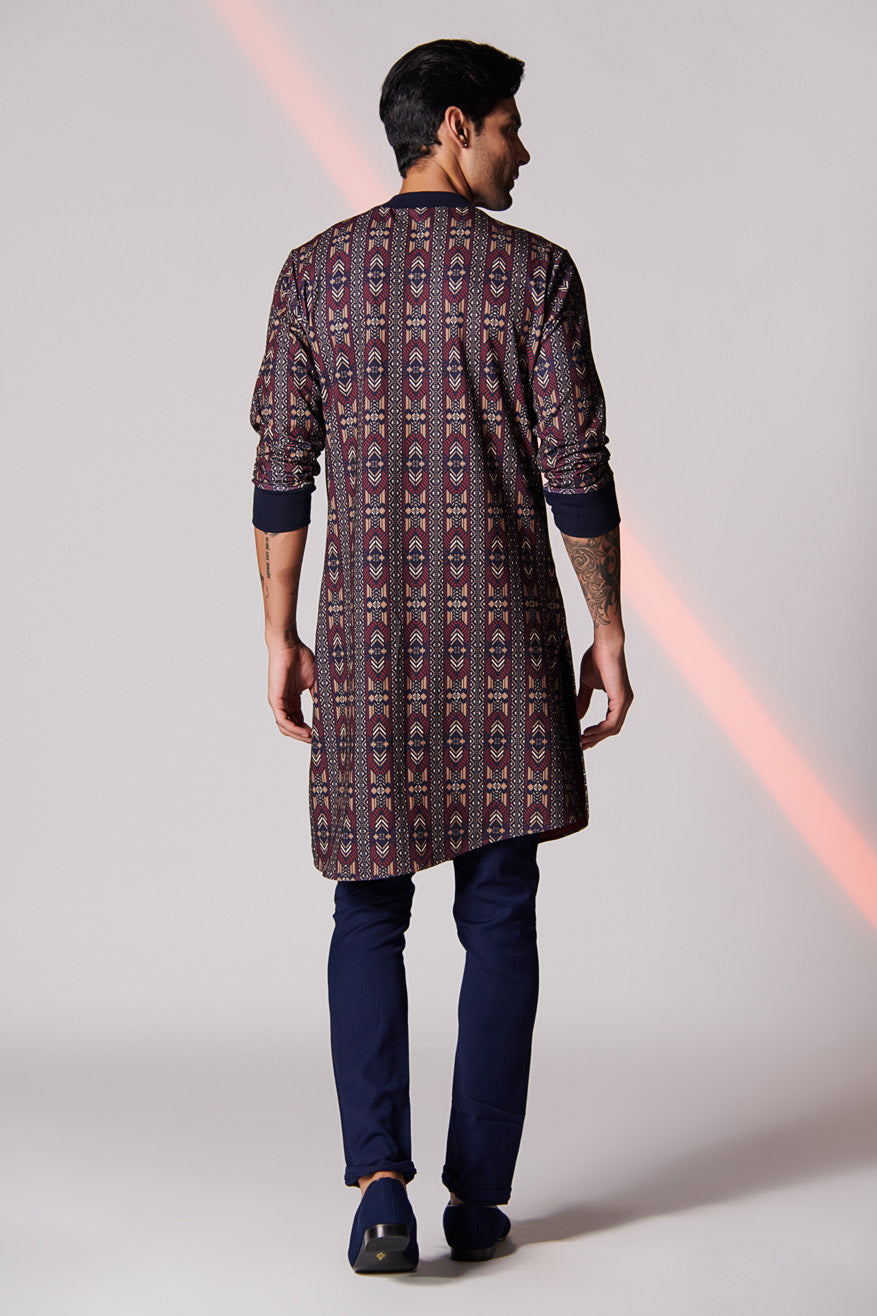 Printed Raised Neck Kurta
