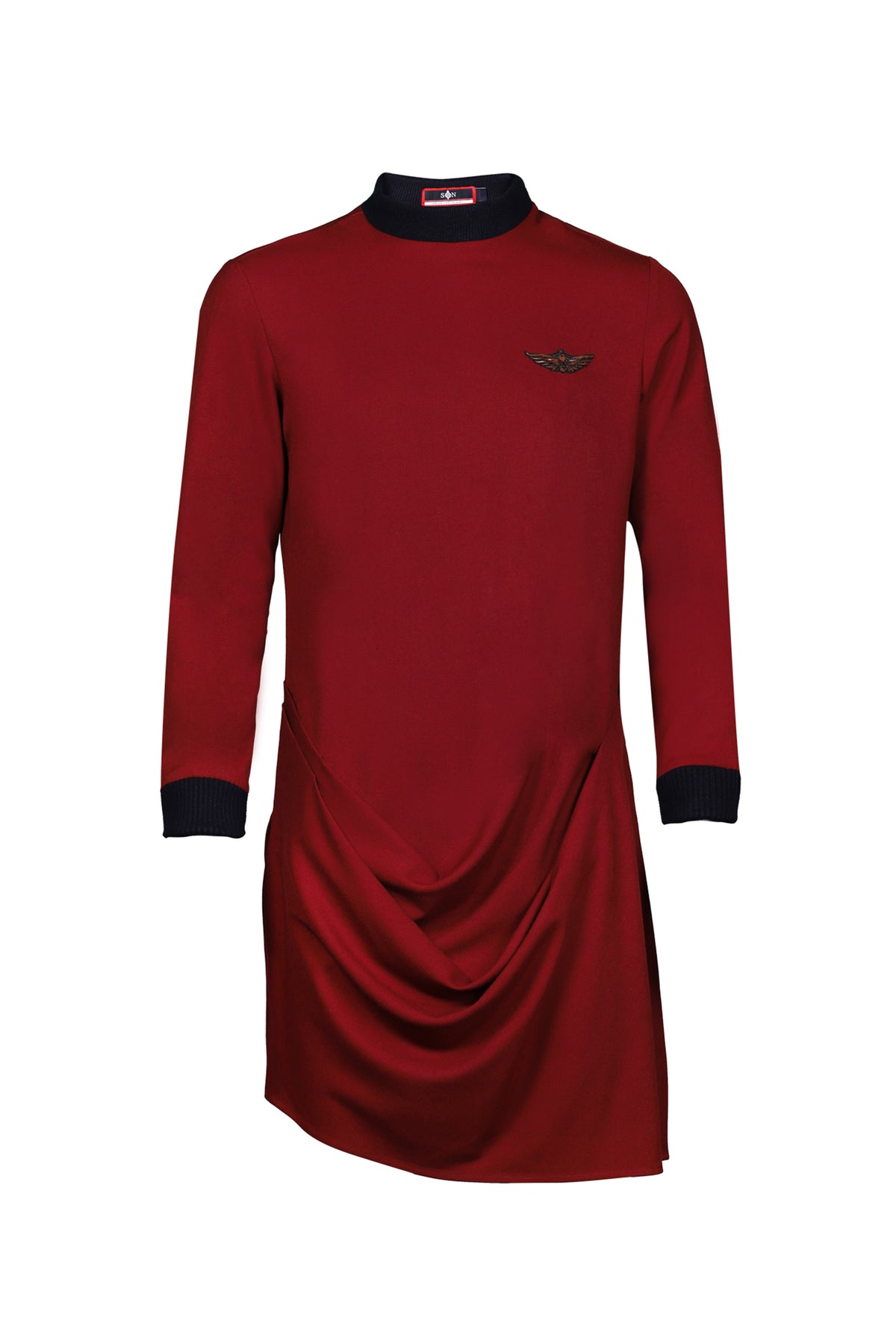 Cherry Raised Neck Kurta