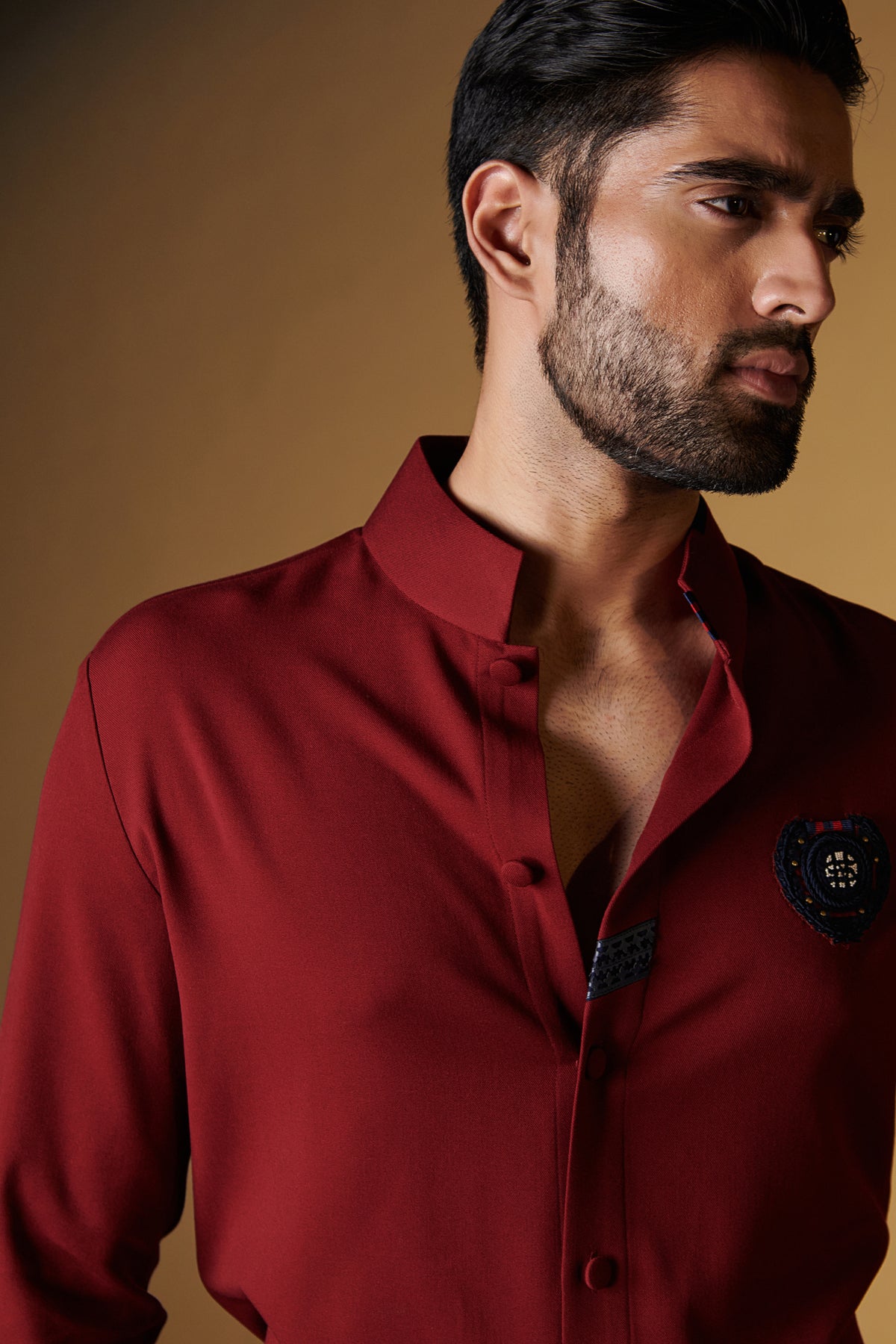 Cherry Shirt with Signature Navy Crest