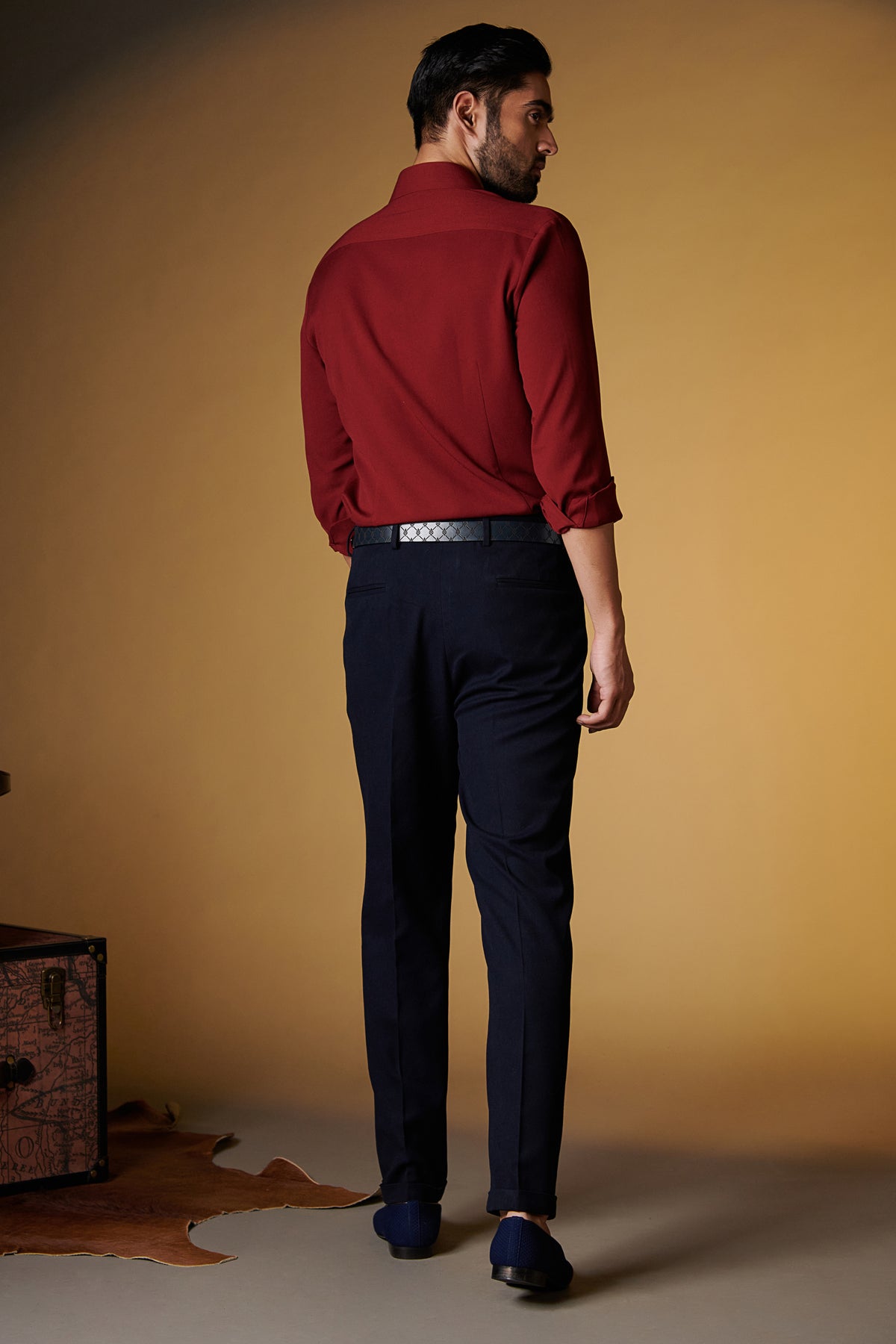 Cherry Shirt with Signature Navy Crest