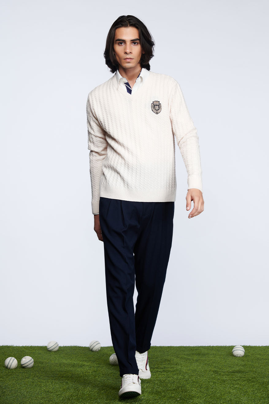 SNCC Light Pink Cable Knit Sweater
