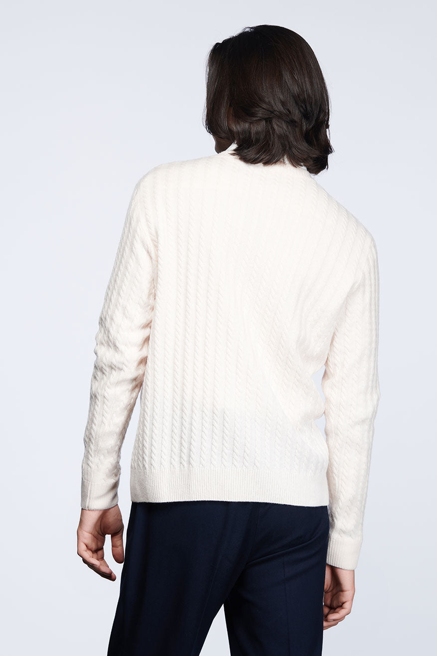 SNCC Light Pink Cable Knit Sweater