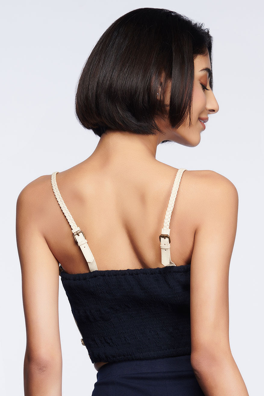 SNCC Navy Corset Top
