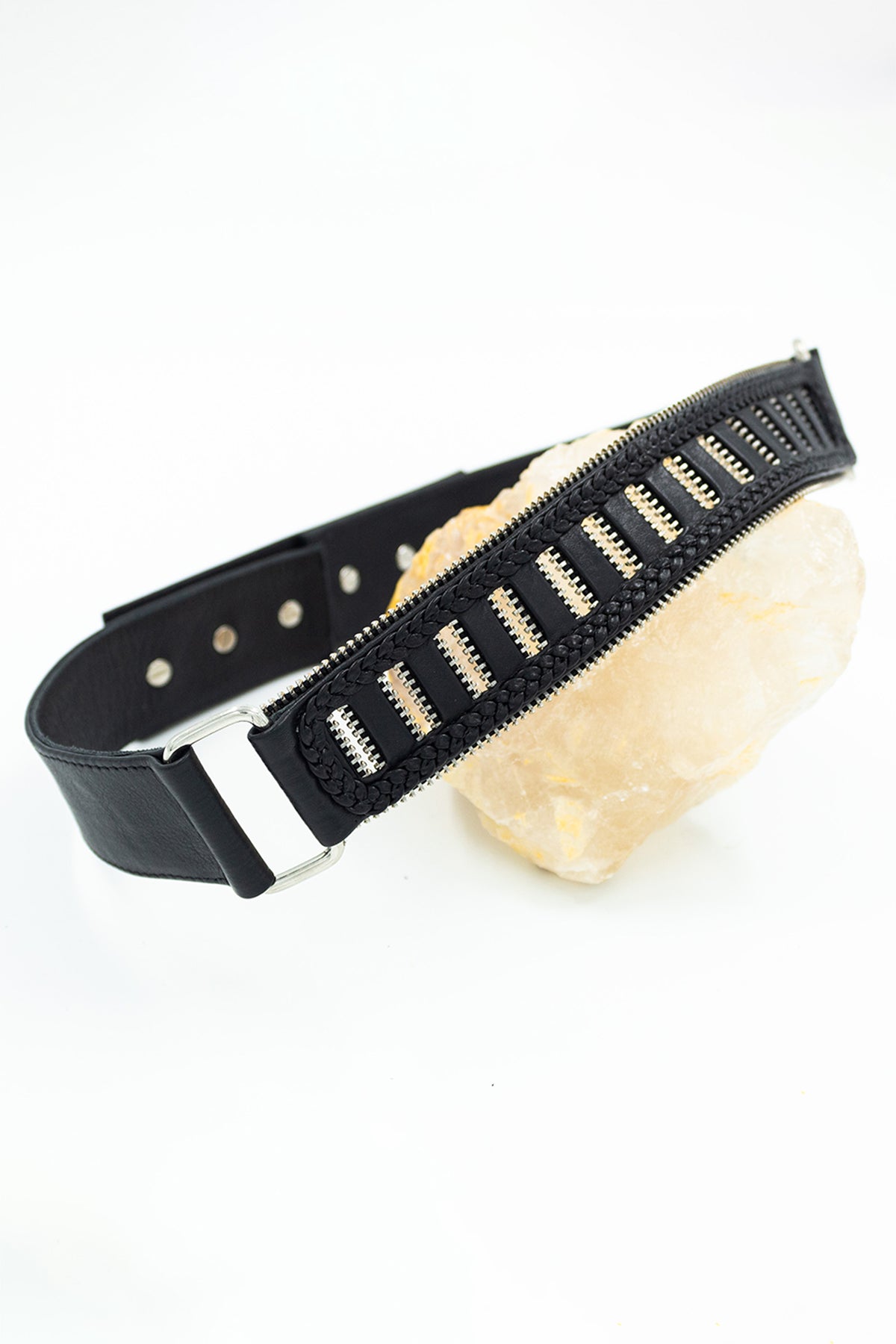 Zipper Braided Belt