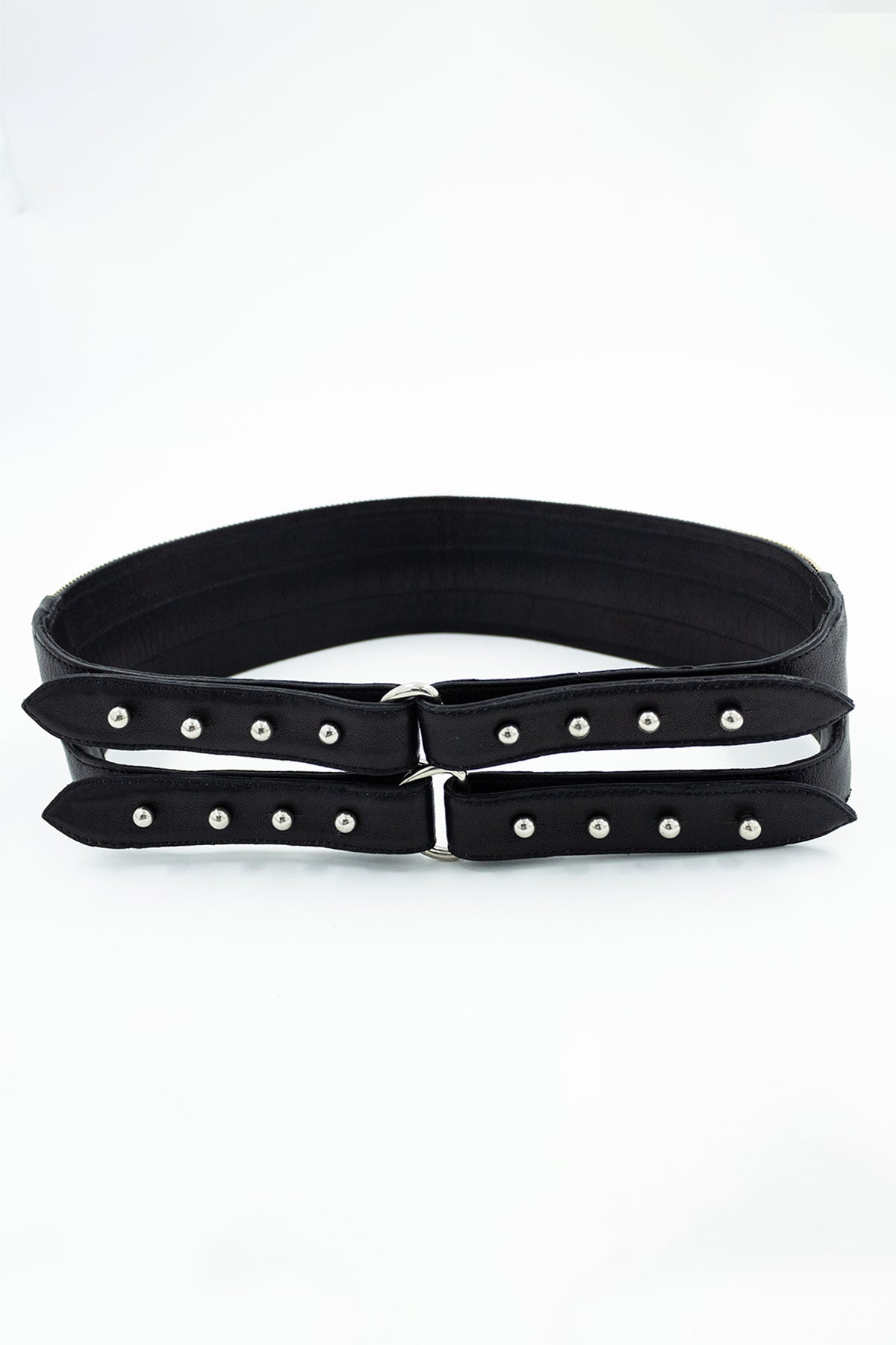Black Broad Leather Belt