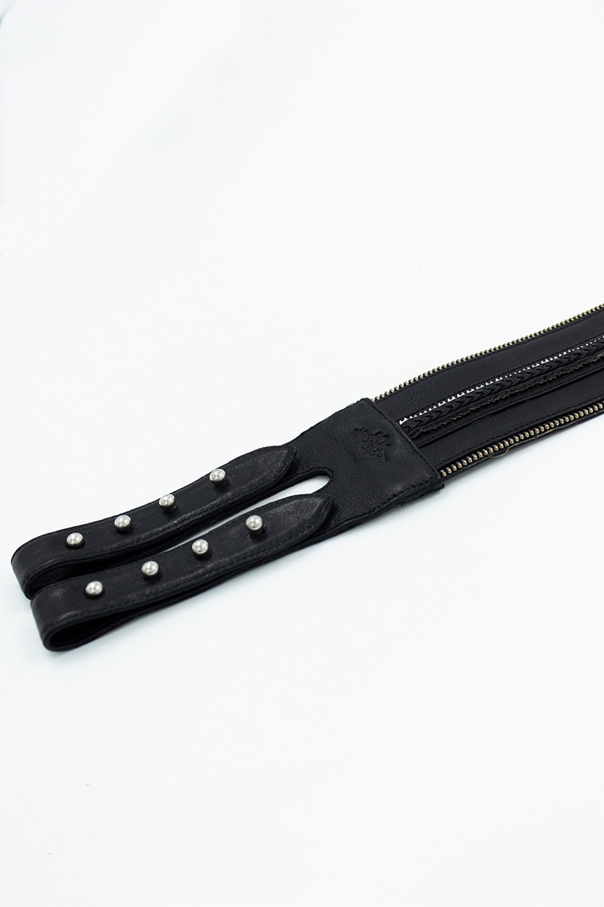 Black Broad Leather Belt
