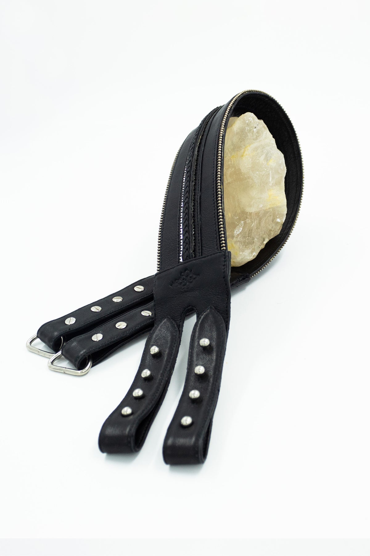 Black Broad Leather Belt
