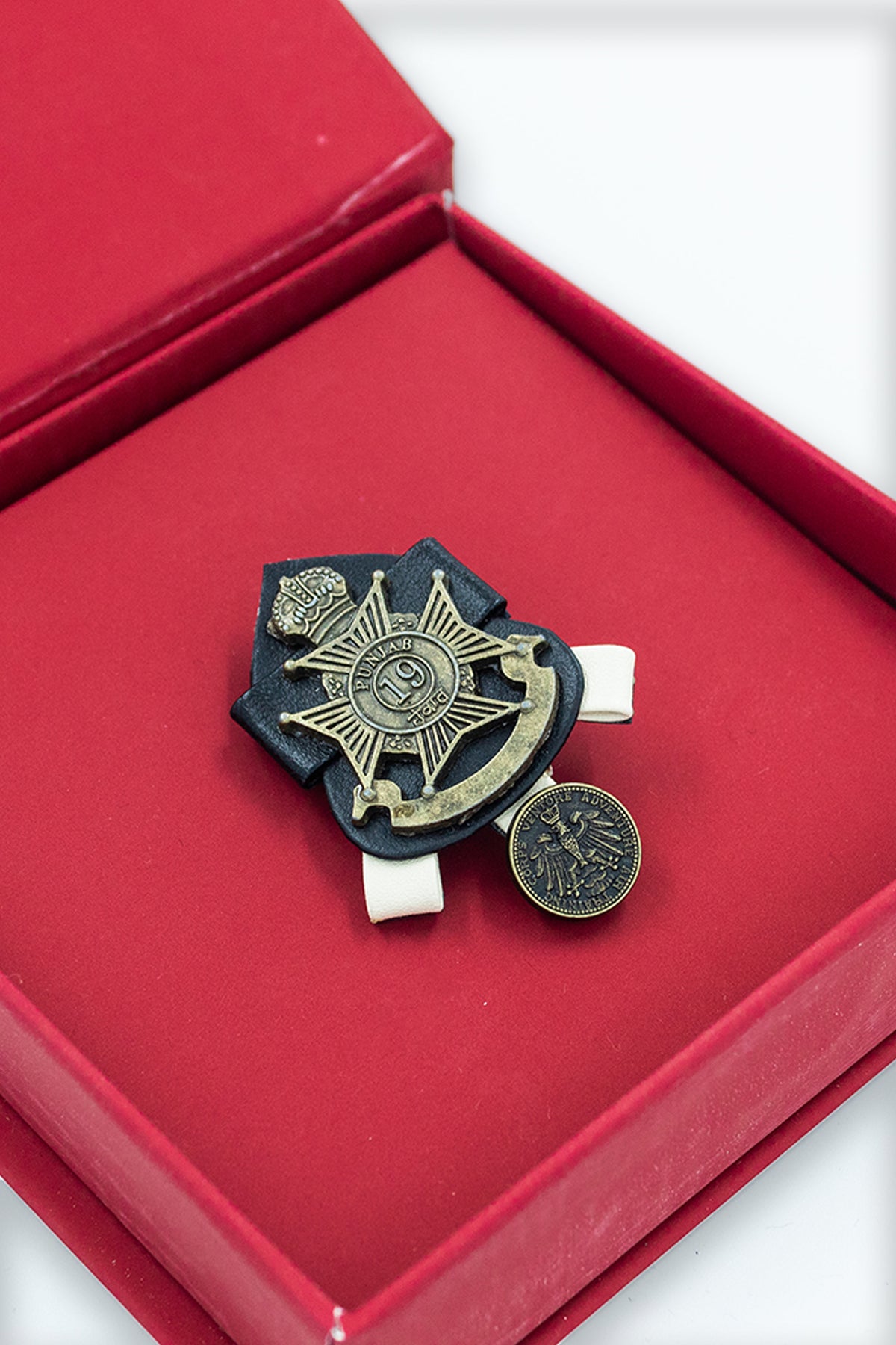 Metal Crest Brooch