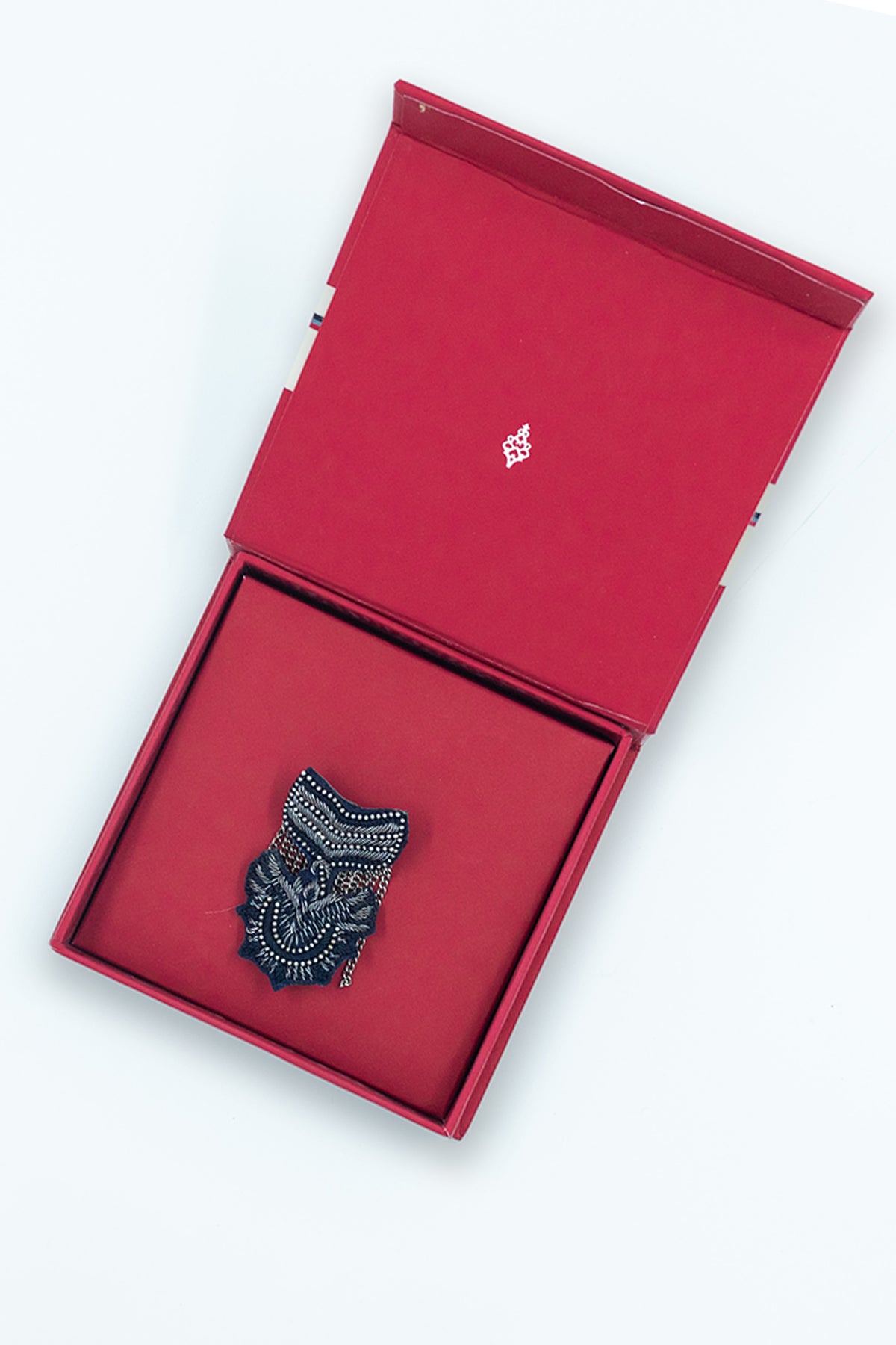 Black Embellished Brooch