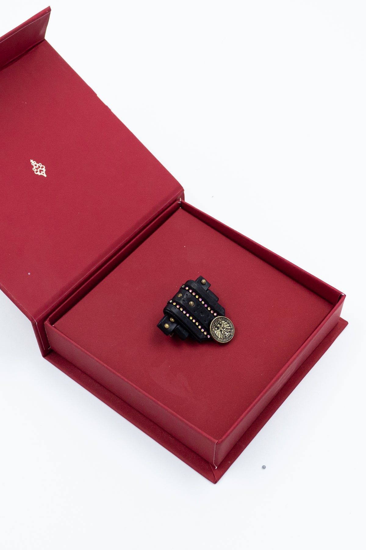 Diamante Crest Brooch