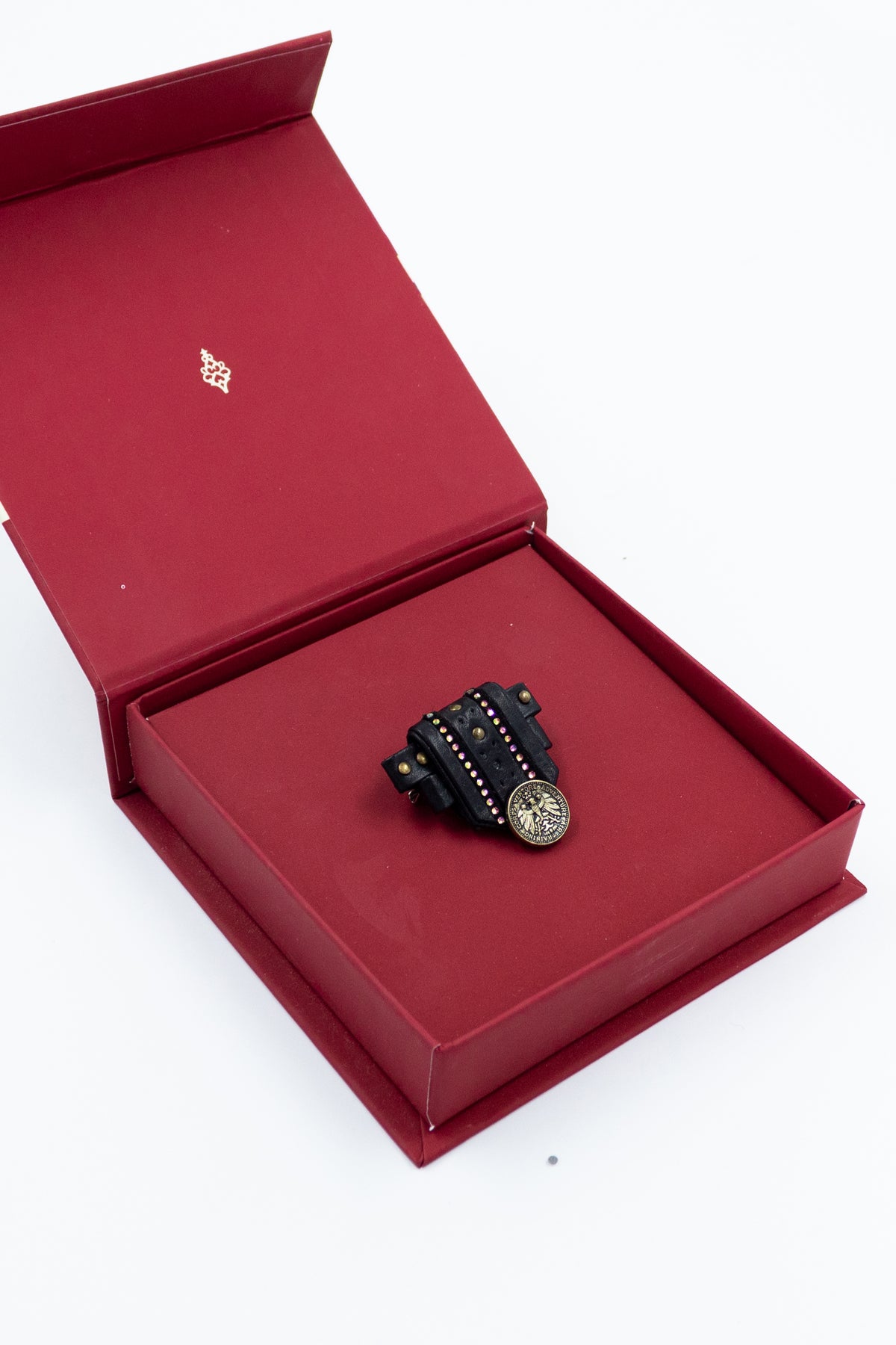 Diamante Crest Brooch