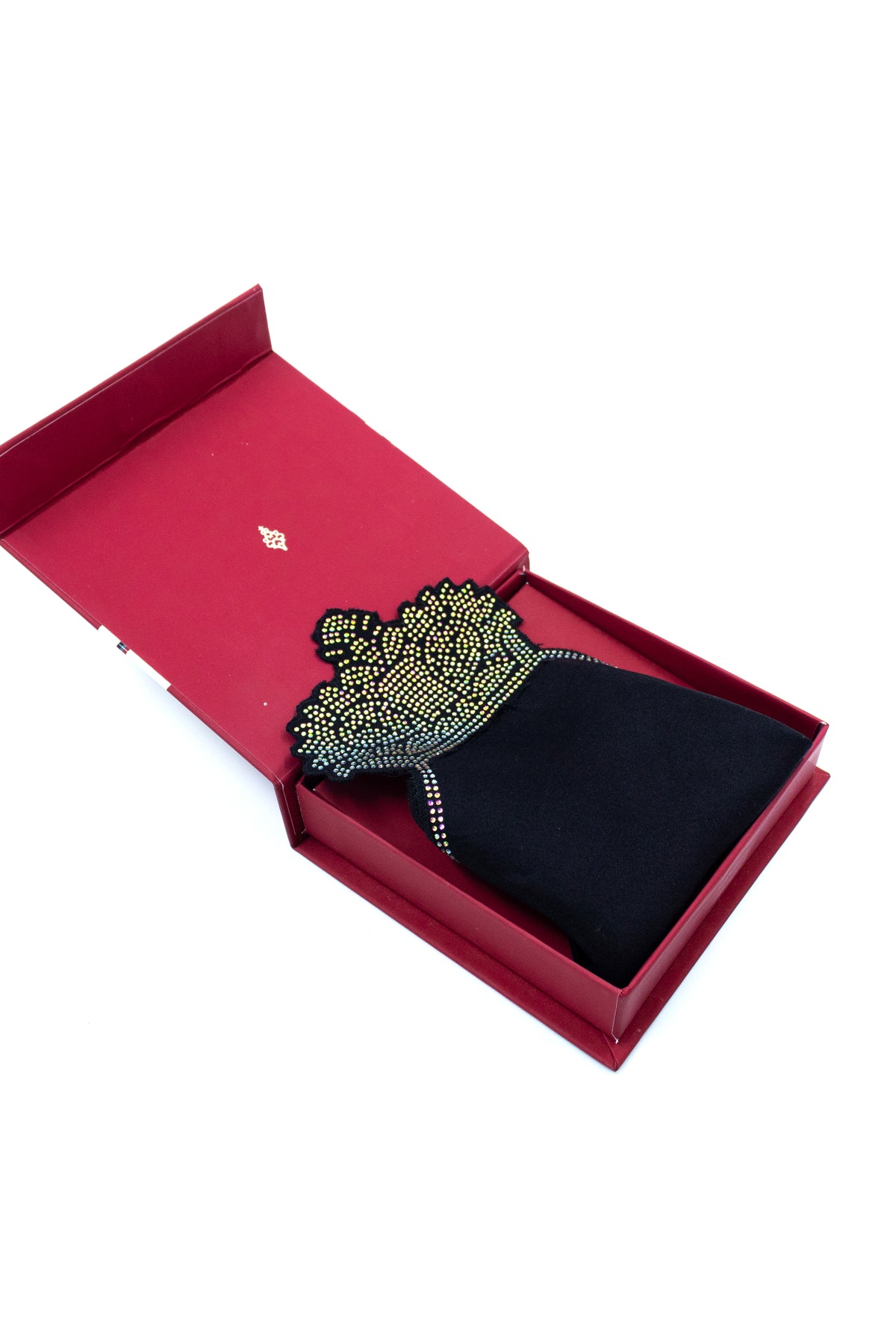 Diamante-Studded Crown Pocket Square