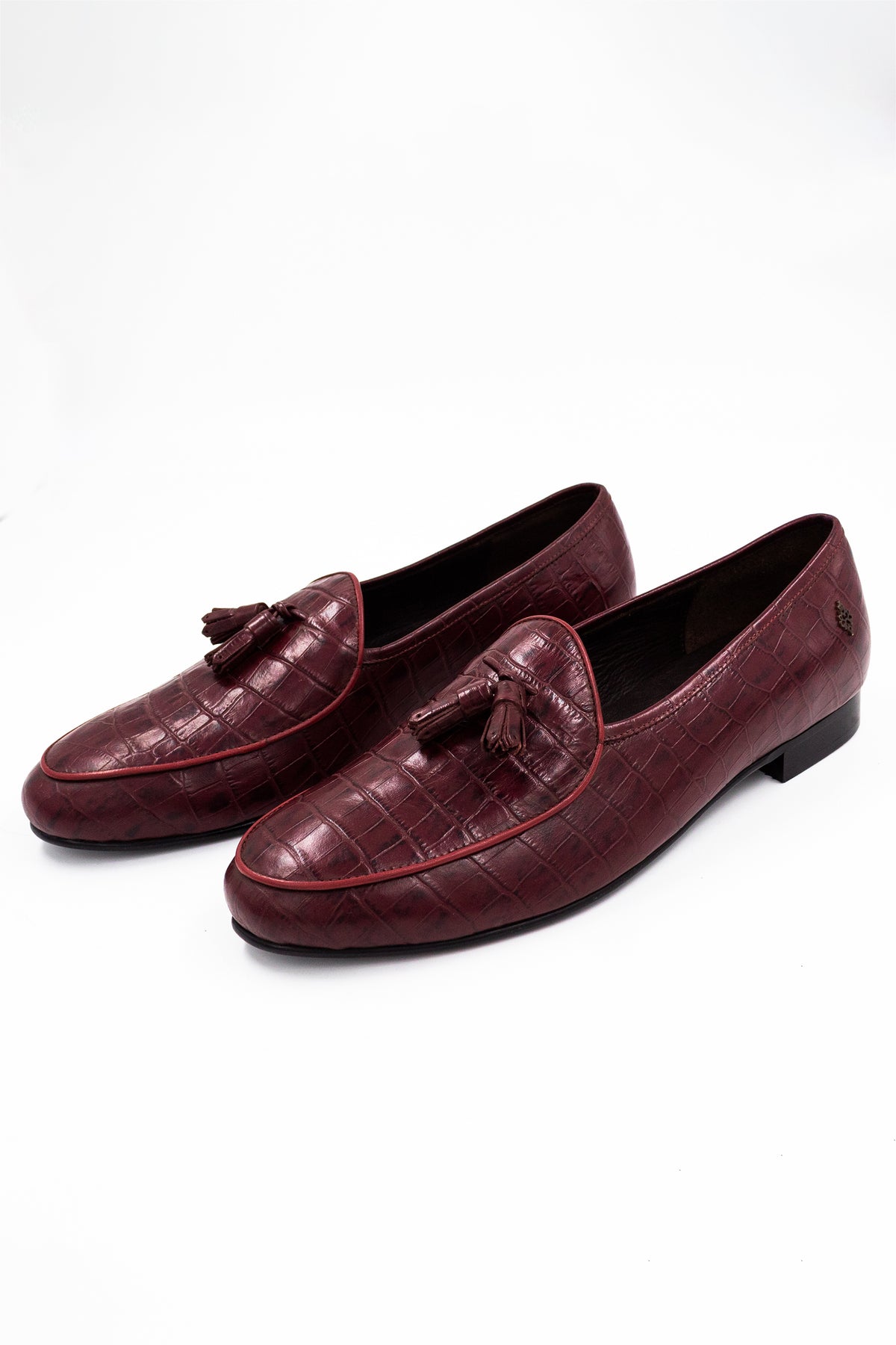 Croco Texture Leather Shoes