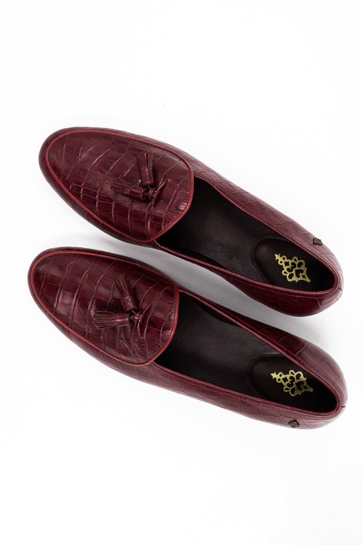 Croco Texture Leather Shoes