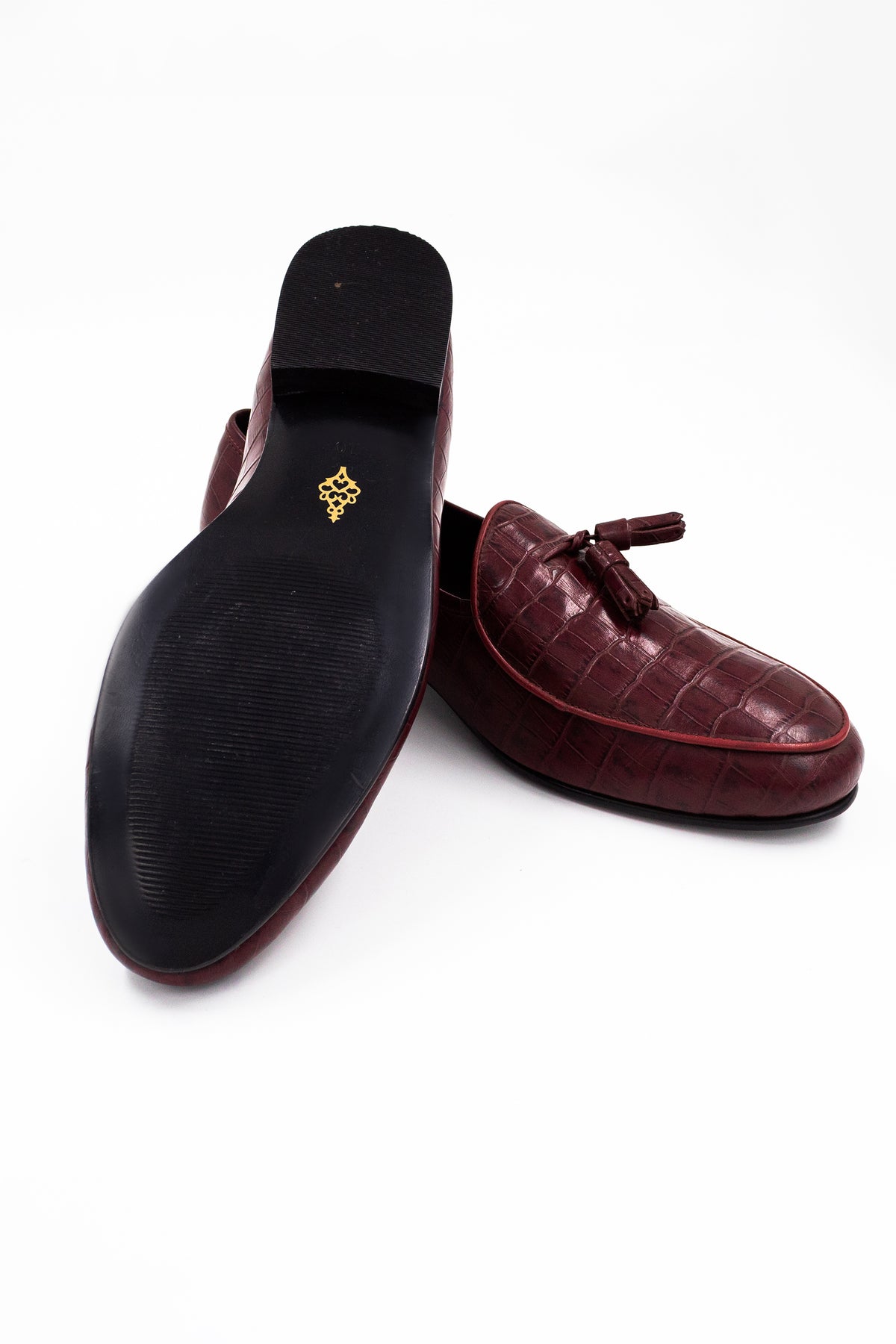 Croco Texture Leather Shoes