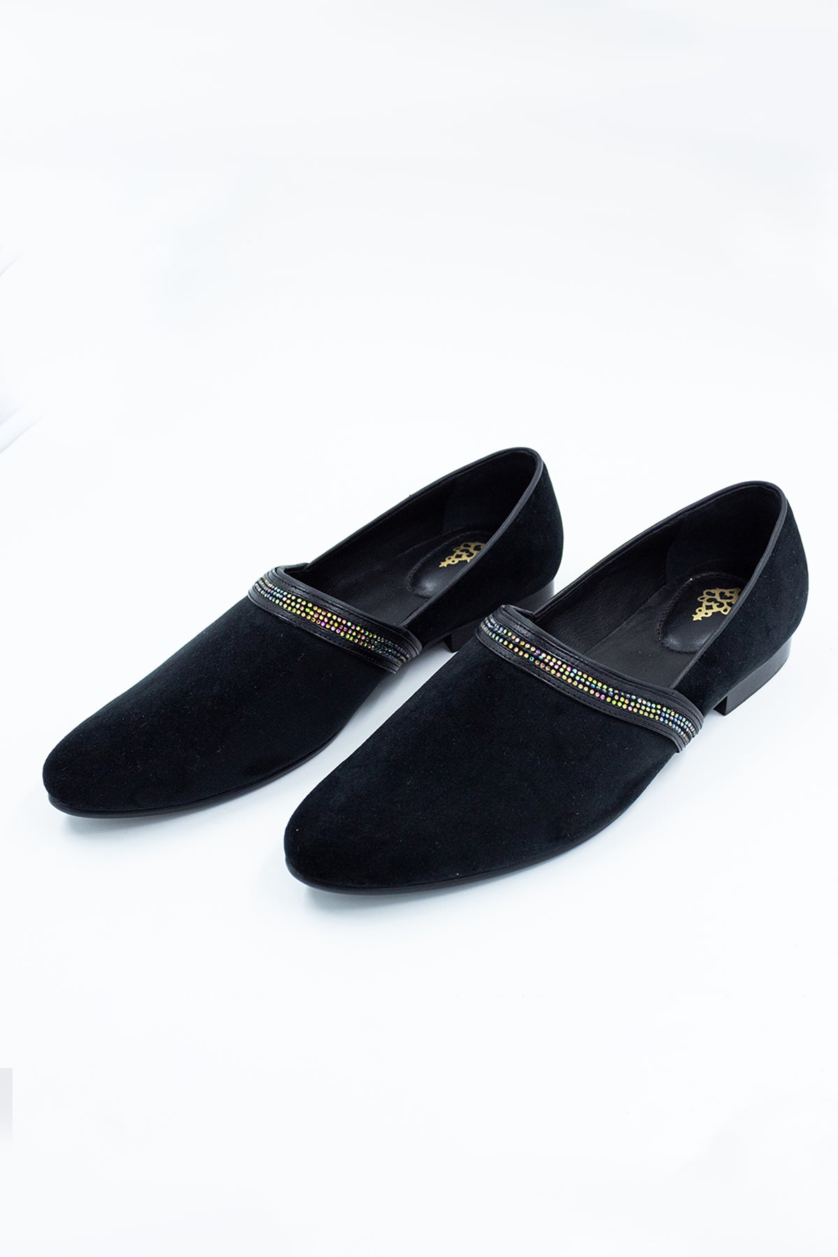 Diamante studded Velvet Shoes